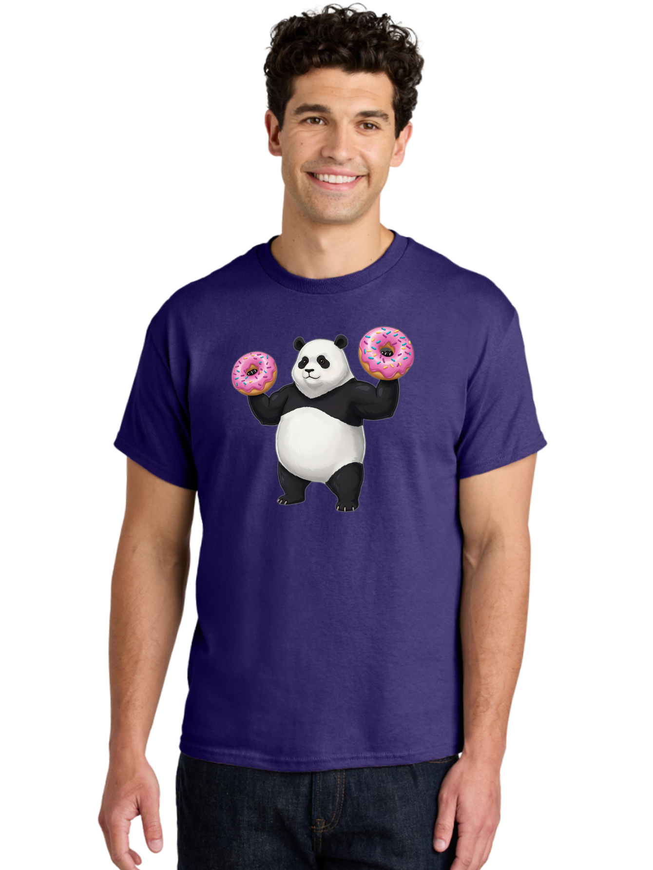Panda-With-Donuts Men'S Graphic Tee, 100% Cotton, Comfortable Casual Summer Wear, Machine Washable, Vintage Camera, Old Camera, Antique Camera, Black Camera, Classic Photography, Photography Equipment, Nostalgic Device, Film Camera, Camera Art Baf963
