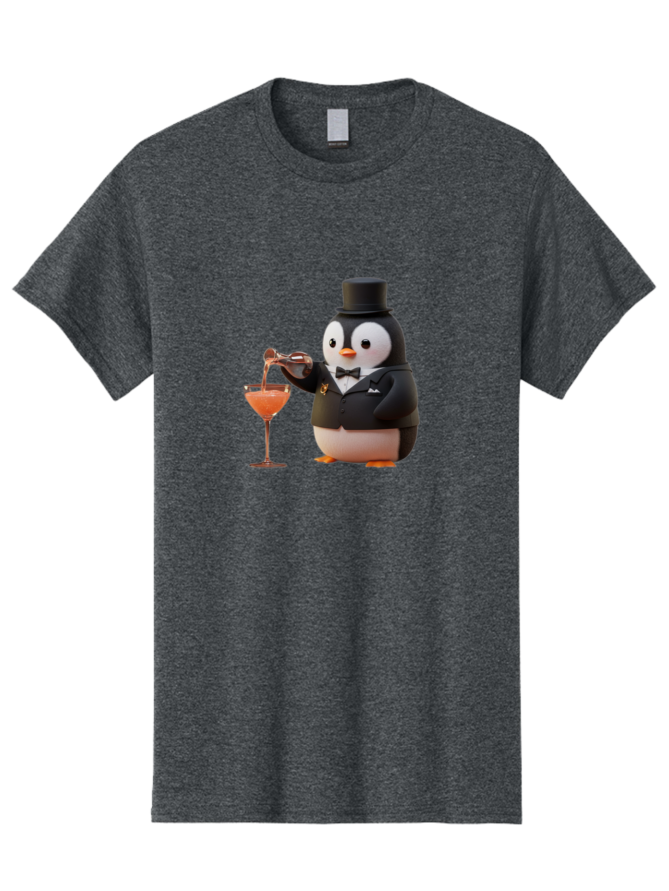Penguin-Bartender-1 Men'S Graphic Tee, 100% Cotton, Comfortable Casual Summer Wear, Machine Washable, Vintage Camera, Old Camera, Antique Camera, Black Camera, Classic Photography, Photography Equipment, Nostalgic Device, Film Camera, Baf966