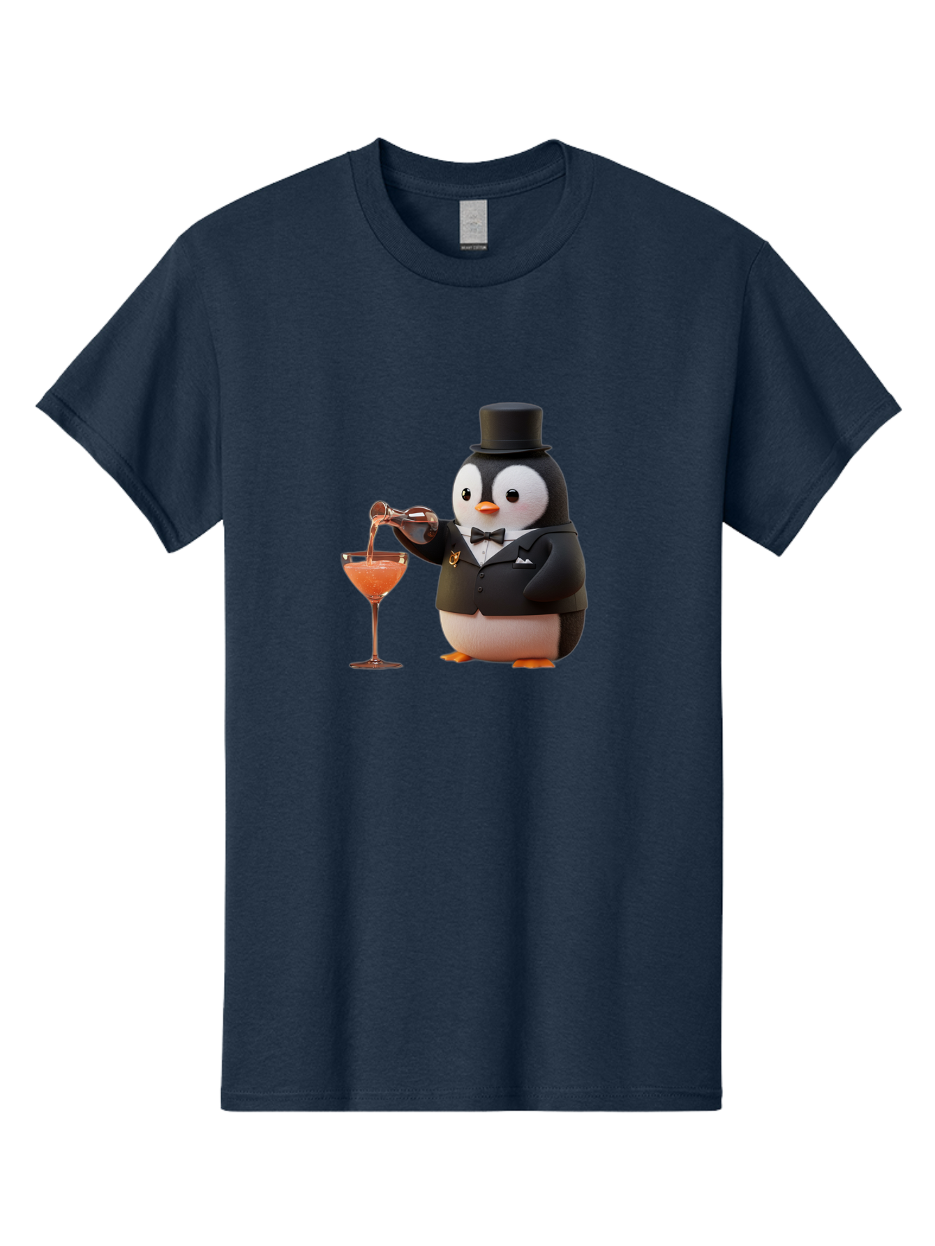 Penguin-Bartender-1 Men'S Graphic Tee, 100% Cotton, Comfortable Casual Summer Wear, Machine Washable, Vintage Camera, Old Camera, Antique Camera, Black Camera, Classic Photography, Photography Equipment, Nostalgic Device, Film Camera, Baf966