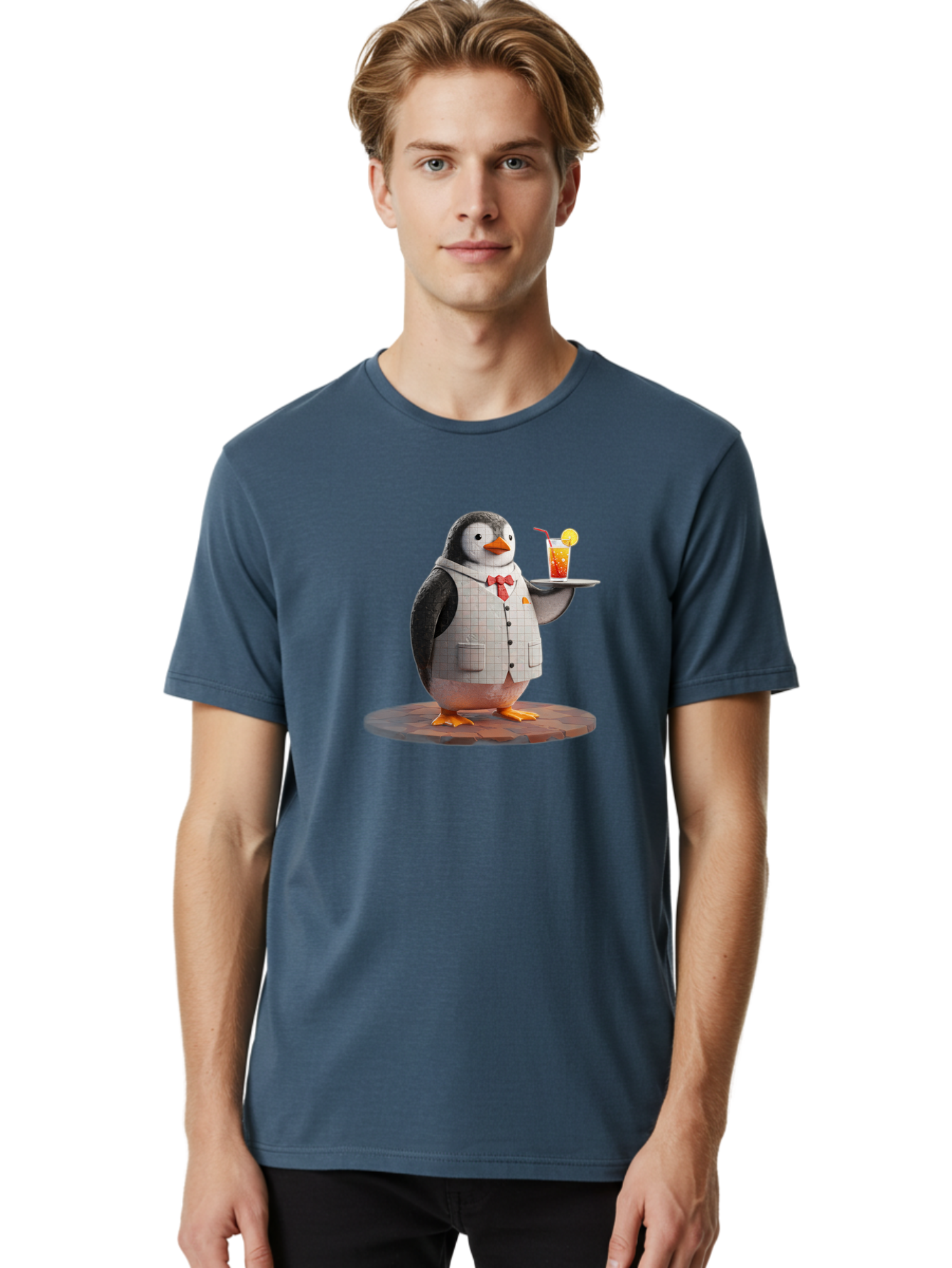 Penguin-Bartender-11 Men'S Graphic Tee, 100% Cotton, Comfortable Casual Summer Wear, Machine Washable, Vintage Camera, Old Camera, Antique Camera, Black Camera, Classic Photography, Photography Equipment, Nostalgic Device, Film Camera, Baf968