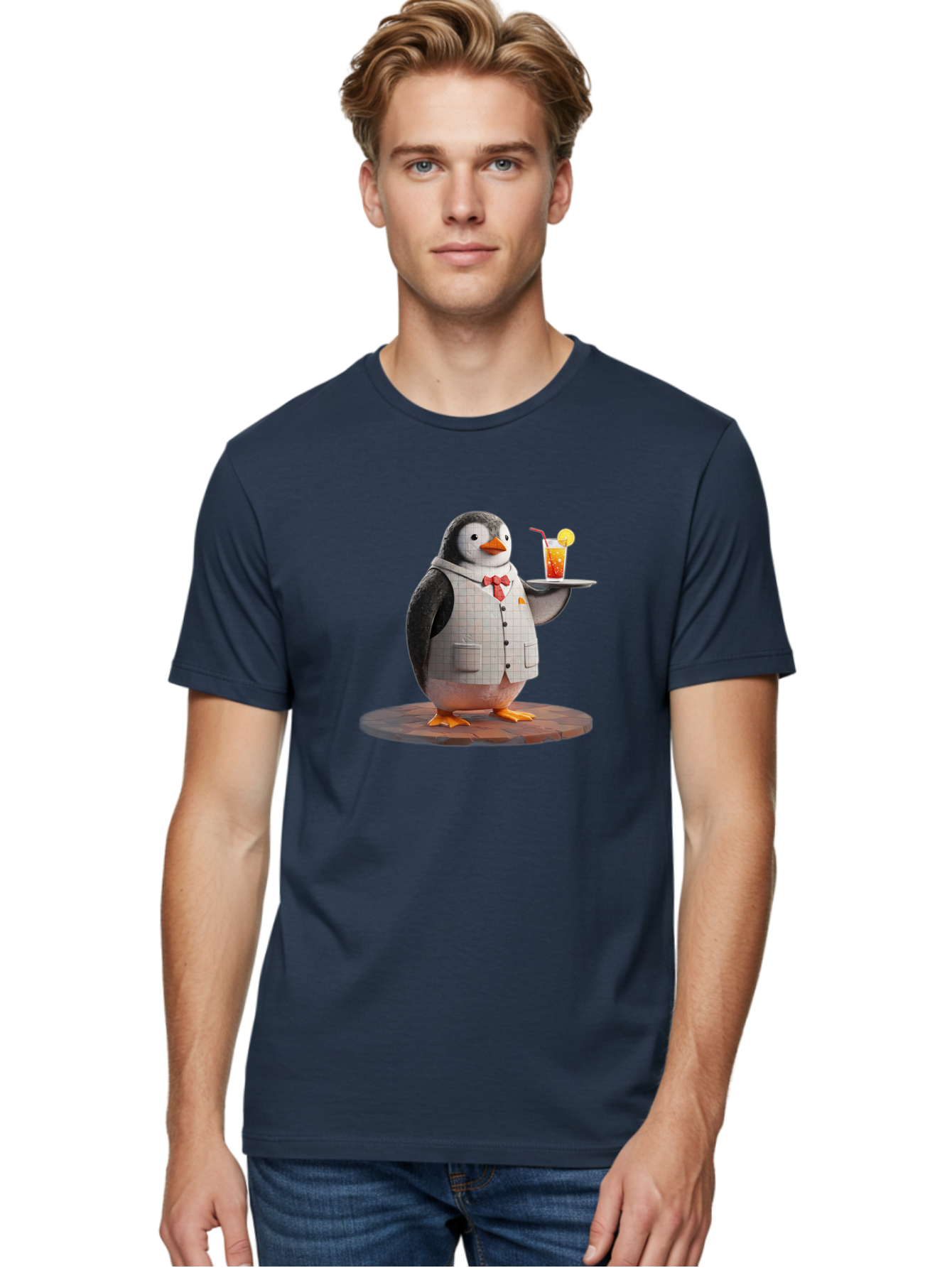 Penguin-Bartender-11 Men'S Graphic Tee, 100% Cotton, Comfortable Casual Summer Wear, Machine Washable, Vintage Camera, Old Camera, Antique Camera, Black Camera, Classic Photography, Photography Equipment, Nostalgic Device, Film Camera, Baf968