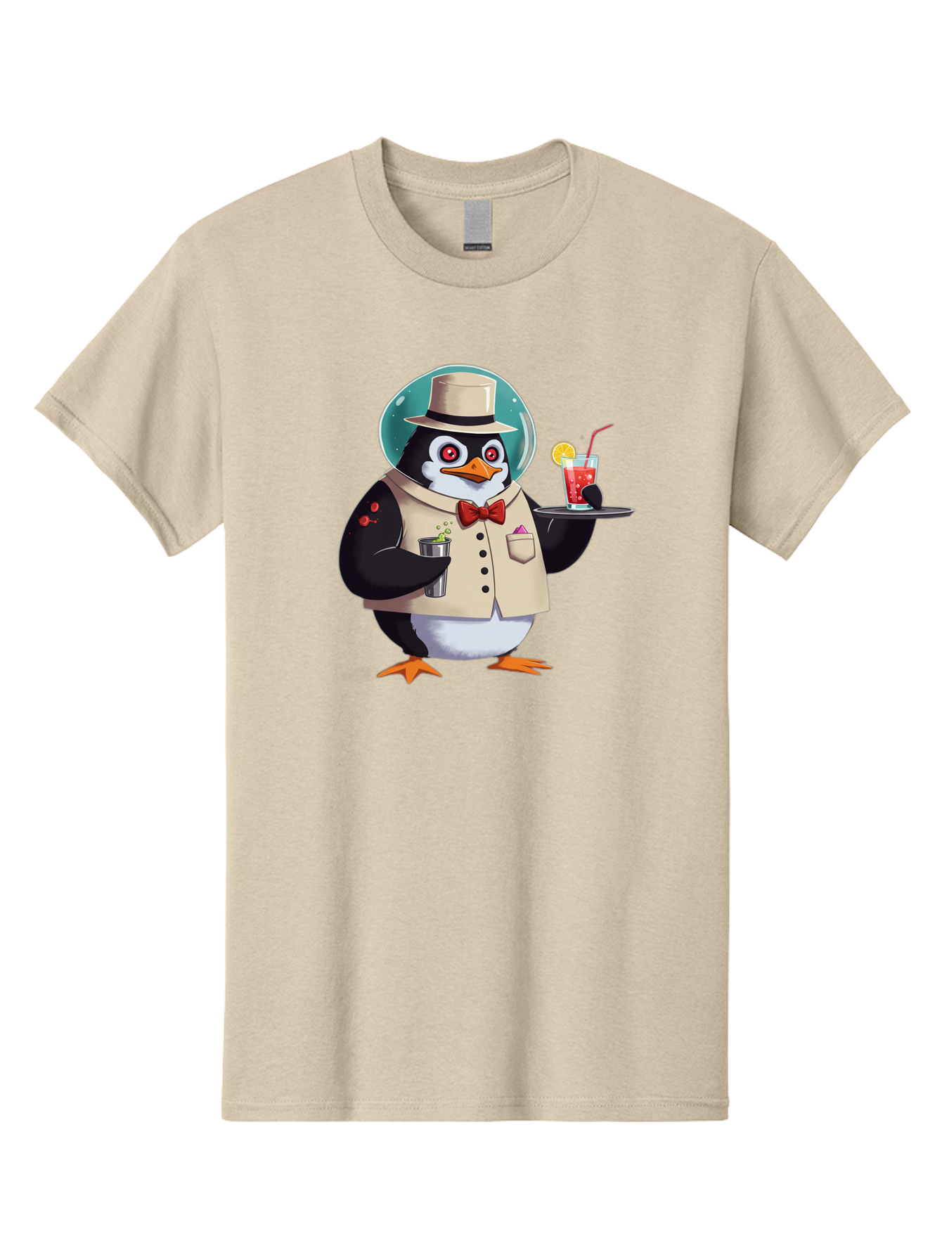 Penguin-Bartender-13 Men'S Graphic Tee, 100% Cotton, Comfortable Casual Summer Wear, Machine Washable, Vintage Camera, Old Camera, Antique Camera, Black Camera, Classic Photography, Photography Equipment, Nostalgic Device, Film Camera, Baf970
