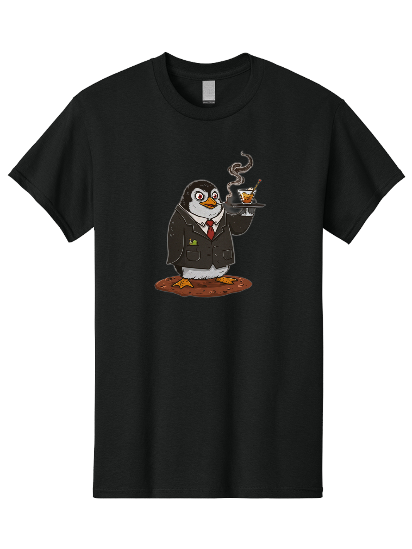 Penguin-Bartender-14 Men'S Graphic Tee, 100% Cotton, Comfortable Casual Summer Wear, Machine Washable, Vintage Camera, Old Camera, Antique Camera, Black Camera, Classic Photography, Photography Equipment, Nostalgic Device, Film Camera, Baf971