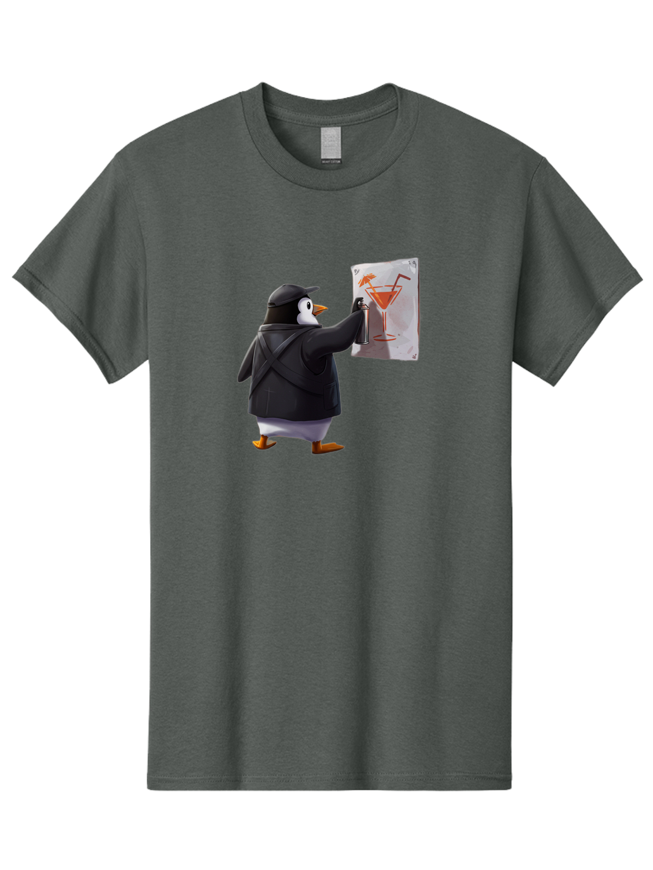 Penguin-Bartender-5 Men'S Graphic Tee, 100% Cotton, Comfortable Casual Summer Wear, Machine Washable, Vintage Camera, Old Camera, Antique Camera, Black Camera, Classic Photography, Photography Equipment, Nostalgic Device, Film Camera, Baf975