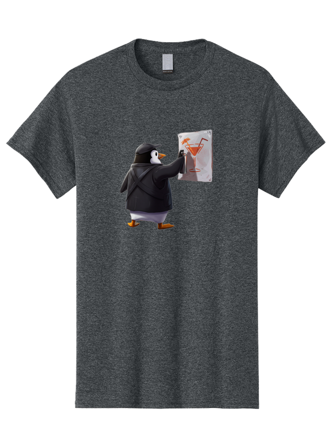 Penguin-Bartender-5 Men'S Graphic Tee, 100% Cotton, Comfortable Casual Summer Wear, Machine Washable, Vintage Camera, Old Camera, Antique Camera, Black Camera, Classic Photography, Photography Equipment, Nostalgic Device, Film Camera, Baf975