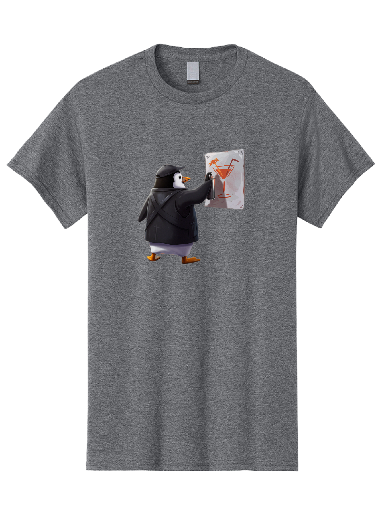 Penguin-Bartender-5 Men'S Graphic Tee, 100% Cotton, Comfortable Casual Summer Wear, Machine Washable, Vintage Camera, Old Camera, Antique Camera, Black Camera, Classic Photography, Photography Equipment, Nostalgic Device, Film Camera, Baf975