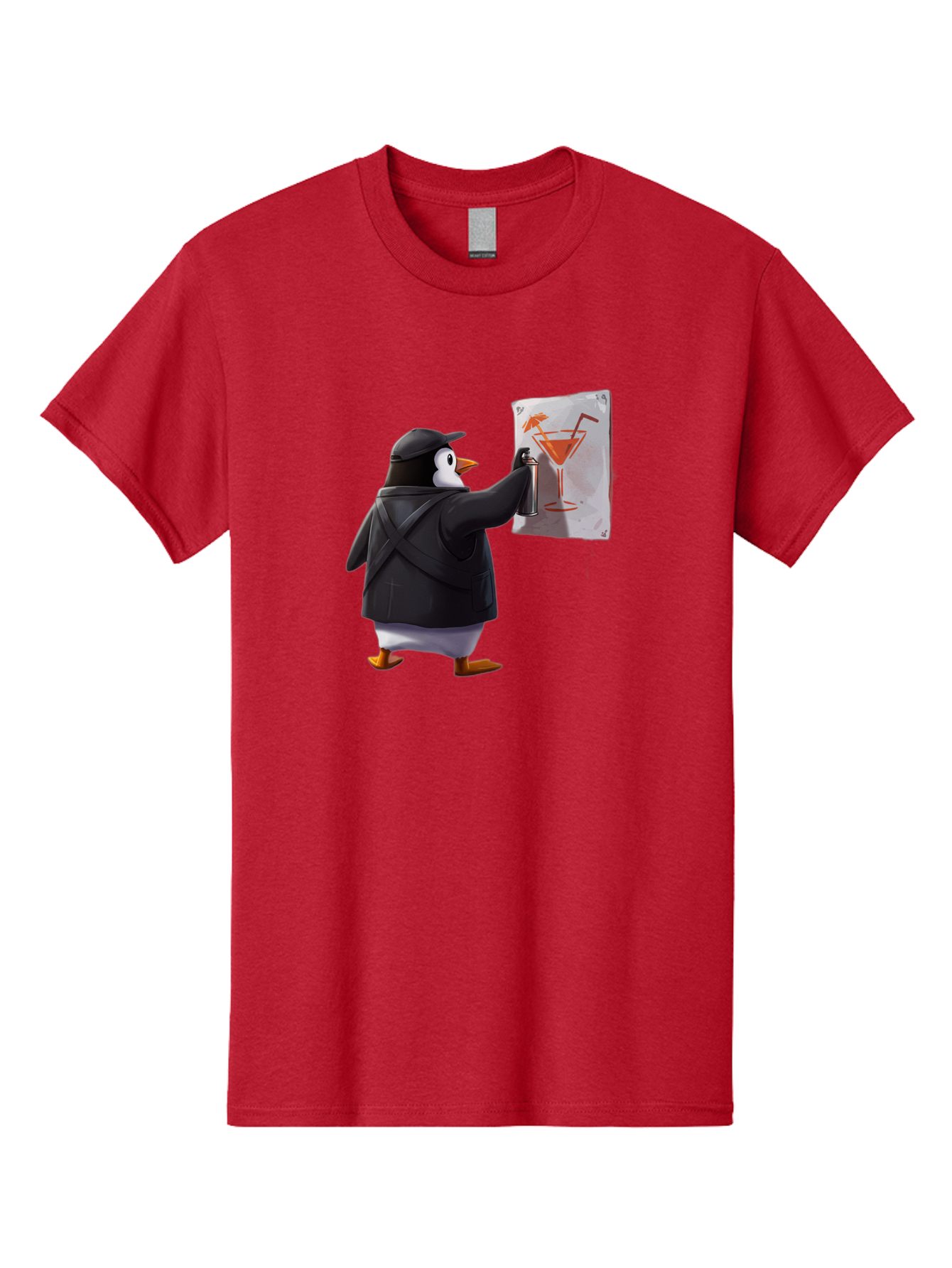 Penguin-Bartender-5 Men'S Graphic Tee, 100% Cotton, Comfortable Casual Summer Wear, Machine Washable, Vintage Camera, Old Camera, Antique Camera, Black Camera, Classic Photography, Photography Equipment, Nostalgic Device, Film Camera, Baf975