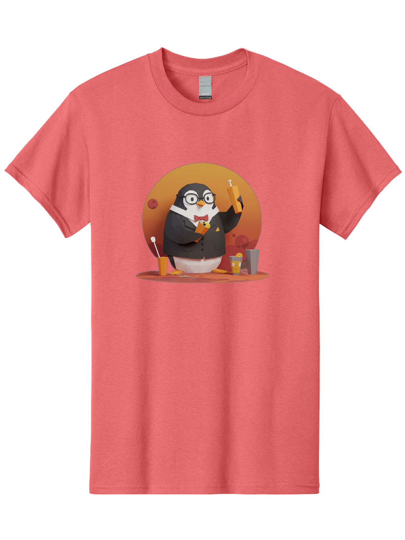 Penguin-Bartender-7 Men'S Graphic Tee, 100% Cotton, Comfortable Casual Summer Wear, Machine Washable, Vintage Camera, Old Camera, Antique Camera, Black Camera, Classic Photography, Photography Equipment, Nostalgic Device, Film Camera, Baf977