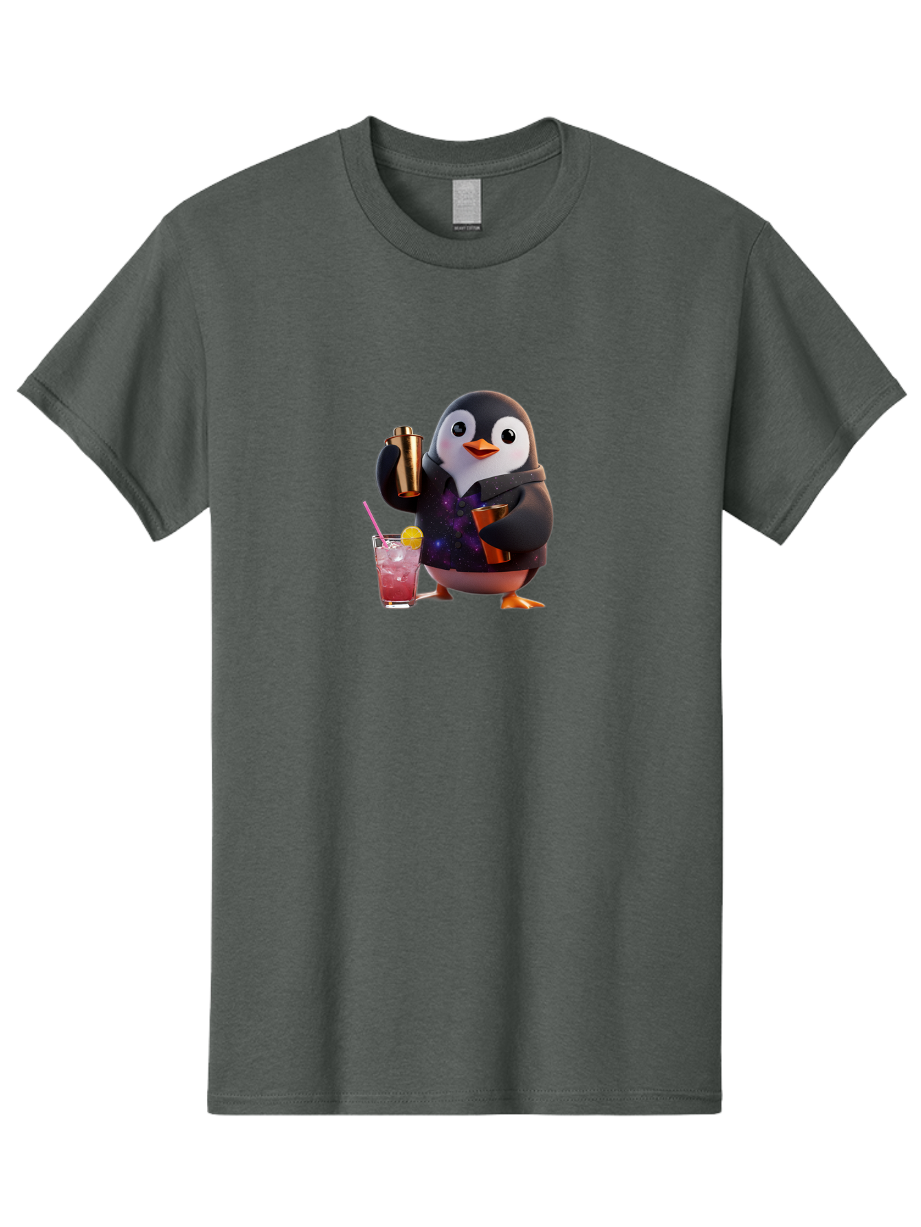Penguin-Bartender-8 Men'S Graphic Tee, 100% Cotton, Comfortable Casual Summer Wear, Machine Washable, Vintage Camera, Old Camera, Antique Camera, Black Camera, Classic Photography, Photography Equipment, Nostalgic Device, Film Camera, Baf978