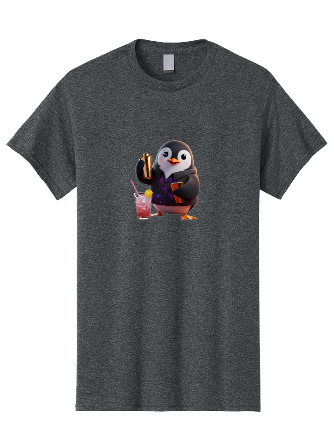 Penguin-Bartender-8 Men'S Graphic Tee, 100% Cotton, Comfortable Casual Summer Wear, Machine Washable, Vintage Camera, Old Camera, Antique Camera, Black Camera, Classic Photography, Photography Equipment, Nostalgic Device, Film Camera, Baf978
