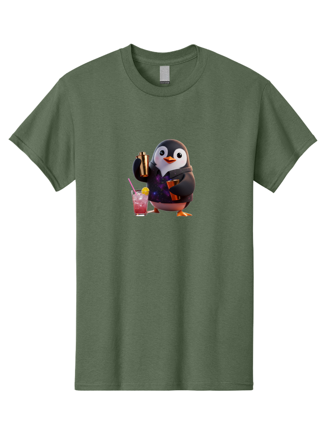 Penguin-Bartender-8 Men'S Graphic Tee, 100% Cotton, Comfortable Casual Summer Wear, Machine Washable, Vintage Camera, Old Camera, Antique Camera, Black Camera, Classic Photography, Photography Equipment, Nostalgic Device, Film Camera, Baf978