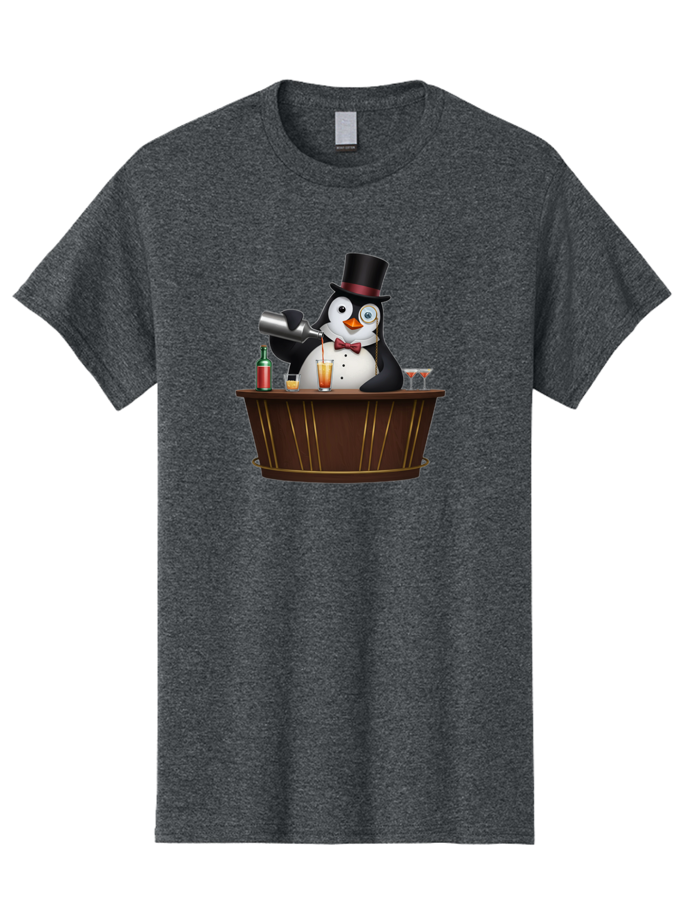 Penguin-Bartender-9 Men'S Graphic Tee, 100% Cotton, Comfortable Casual Summer Wear, Machine Washable, Vintage Camera, Old Camera, Antique Camera, Black Camera, Classic Photography, Photography Equipment, Nostalgic Device, Film Camera, Baf979