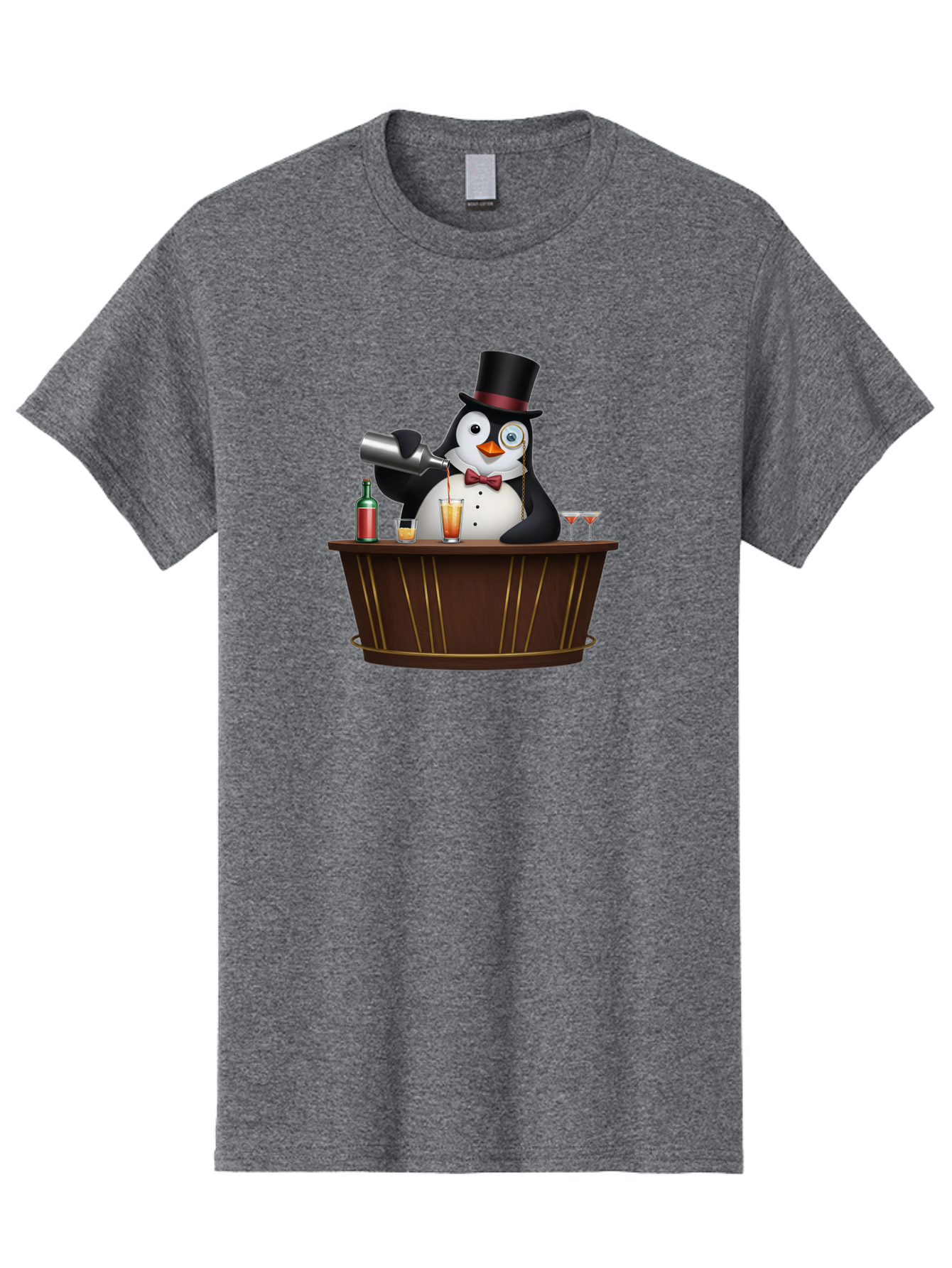 Penguin-Bartender-9 Men'S Graphic Tee, 100% Cotton, Comfortable Casual Summer Wear, Machine Washable, Vintage Camera, Old Camera, Antique Camera, Black Camera, Classic Photography, Photography Equipment, Nostalgic Device, Film Camera, Baf979