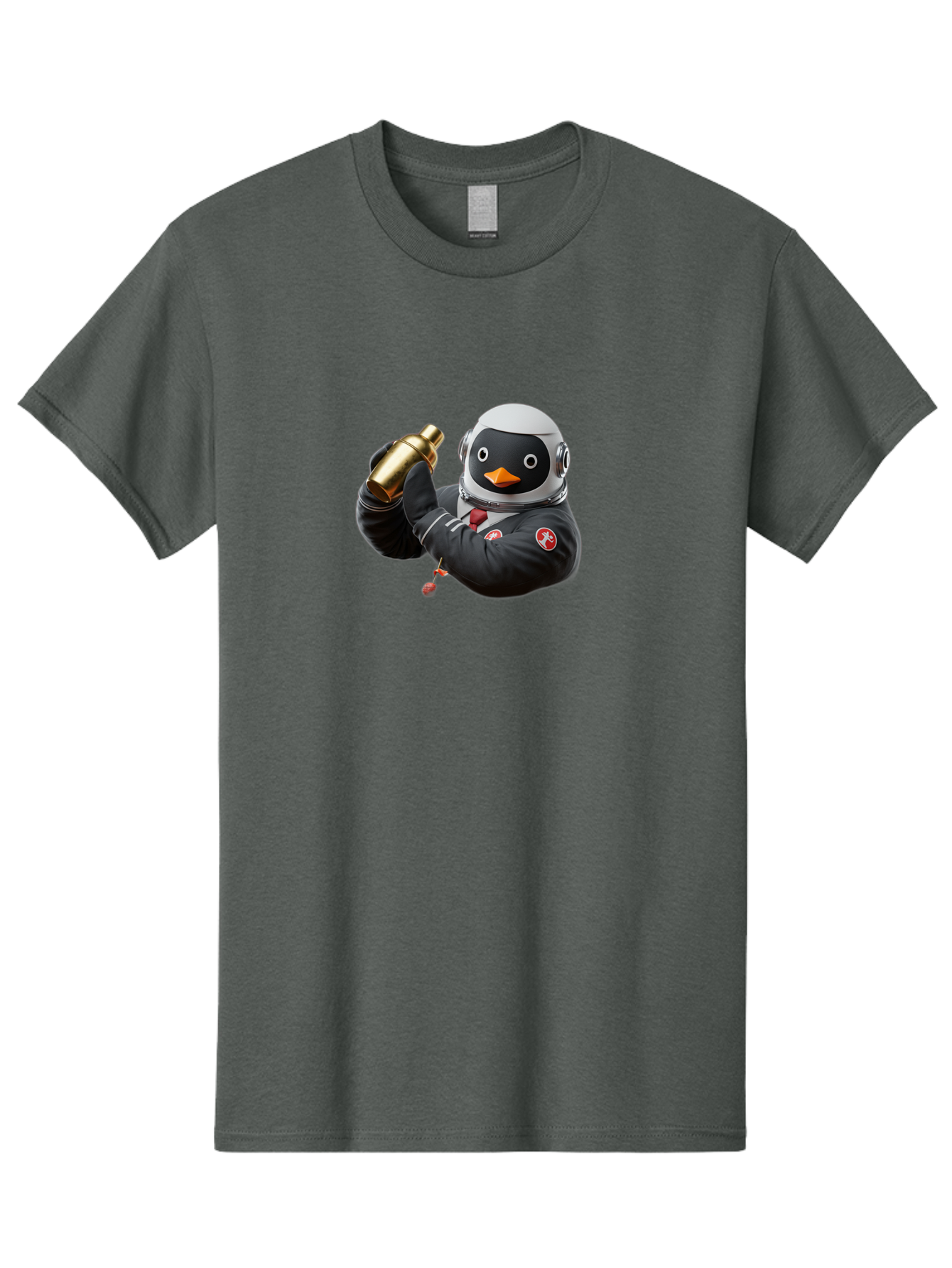Penguin-In-Space-Suit Men'S Graphic Tee, 100% Cotton, Comfortable Casual Summer Wear, Machine Washable, Vintage Camera, Old Camera, Antique Camera, Black Camera, Classic Photography, Photography Equipment, Nostalgic Device, Film Camera, Baf981