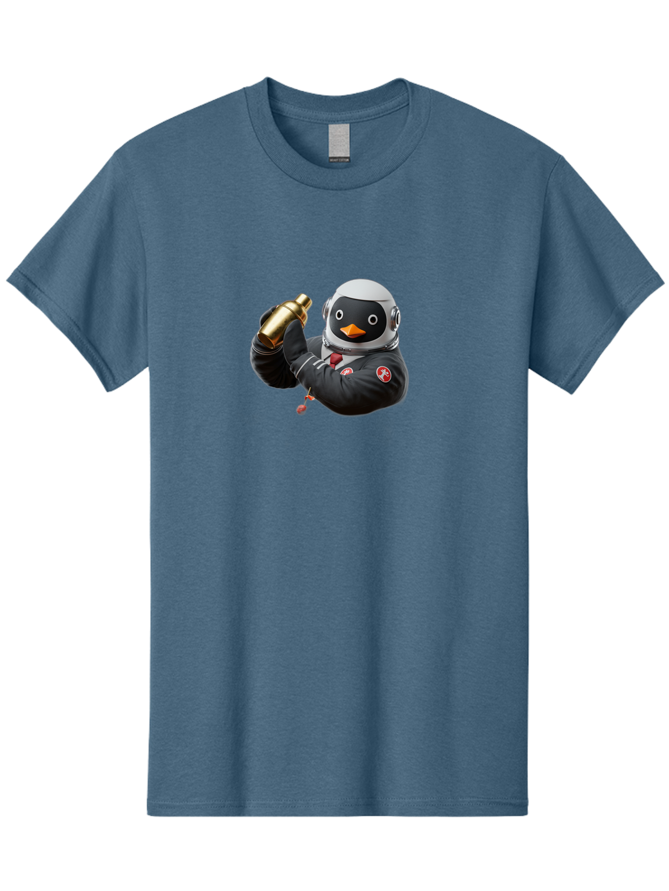 Penguin-In-Space-Suit Men'S Graphic Tee, 100% Cotton, Comfortable Casual Summer Wear, Machine Washable, Vintage Camera, Old Camera, Antique Camera, Black Camera, Classic Photography, Photography Equipment, Nostalgic Device, Film Camera, Baf981