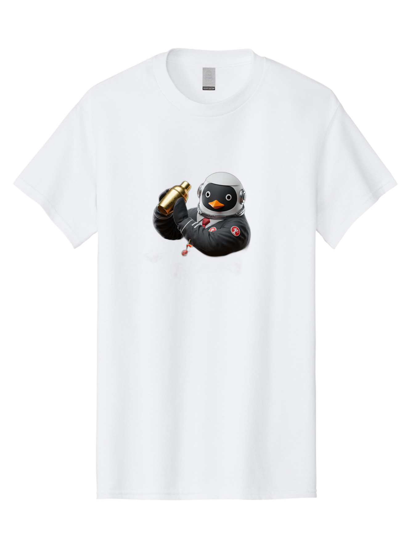 Penguin-In-Space-Suit Men'S Graphic Tee, 100% Cotton, Comfortable Casual Summer Wear, Machine Washable, Vintage Camera, Old Camera, Antique Camera, Black Camera, Classic Photography, Photography Equipment, Nostalgic Device, Film Camera, Baf981