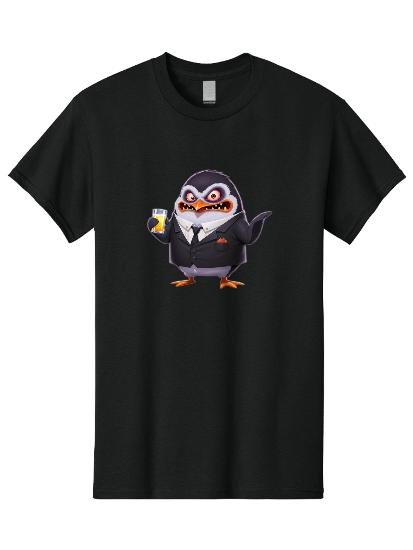 Penguin-In-Suit-1 Men'S Graphic Tee, 100% Cotton, Comfortable Casual Summer Wear, Machine Washable, Vintage Camera, Old Camera, Antique Camera, Black Camera, Classic Photography, Photography Equipment, Nostalgic Device, Film Camera, Camera Art Baf983