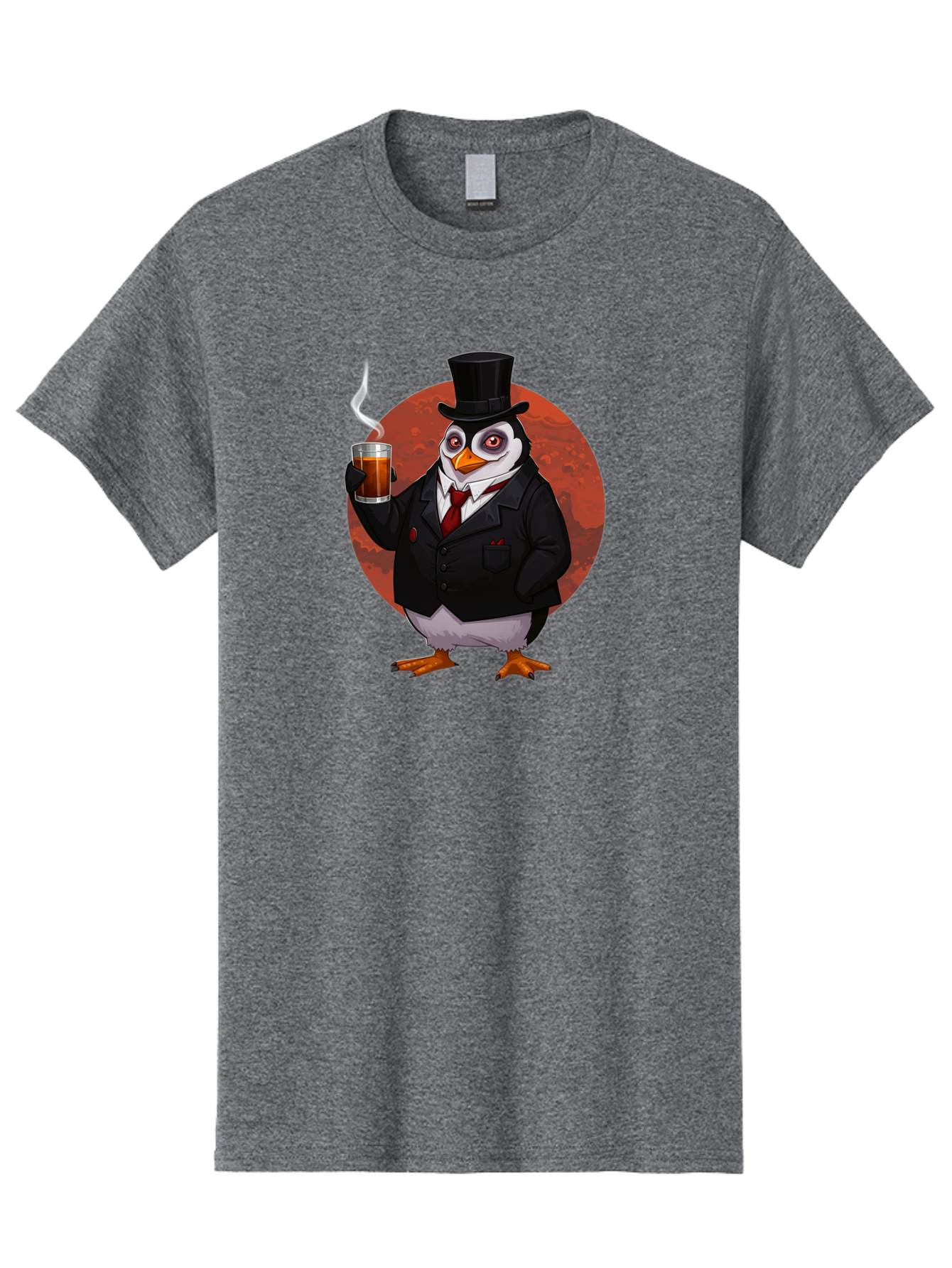Penguin-In-Suit-4 Men'S Graphic Tee, 100% Cotton, Comfortable Casual Summer Wear, Machine Washable, Vintage Camera, Old Camera, Antique Camera, Black Camera, Classic Photography, Photography Equipment, Nostalgic Device, Film Camera, Camera Art Baf986