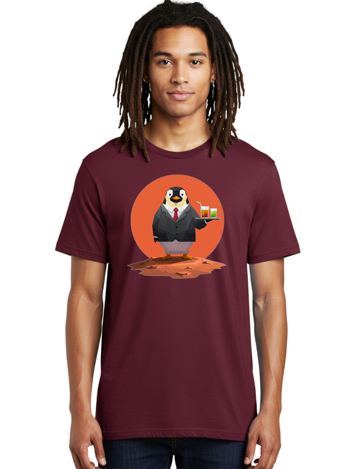 Penguin-Waiter-1 Men'S Graphic Tee, 100% Cotton, Comfortable Casual Summer Wear, Machine Washable, Vintage Camera, Old Camera, Antique Camera, Black Camera, Classic Photography, Photography Equipment, Nostalgic Device, Film Camera, Camera Art Baf988