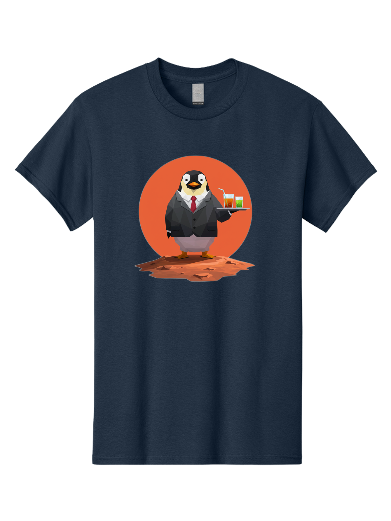 Penguin-Waiter-1 Men'S Graphic Tee, 100% Cotton, Comfortable Casual Summer Wear, Machine Washable, Vintage Camera, Old Camera, Antique Camera, Black Camera, Classic Photography, Photography Equipment, Nostalgic Device, Film Camera, Camera Art Baf988