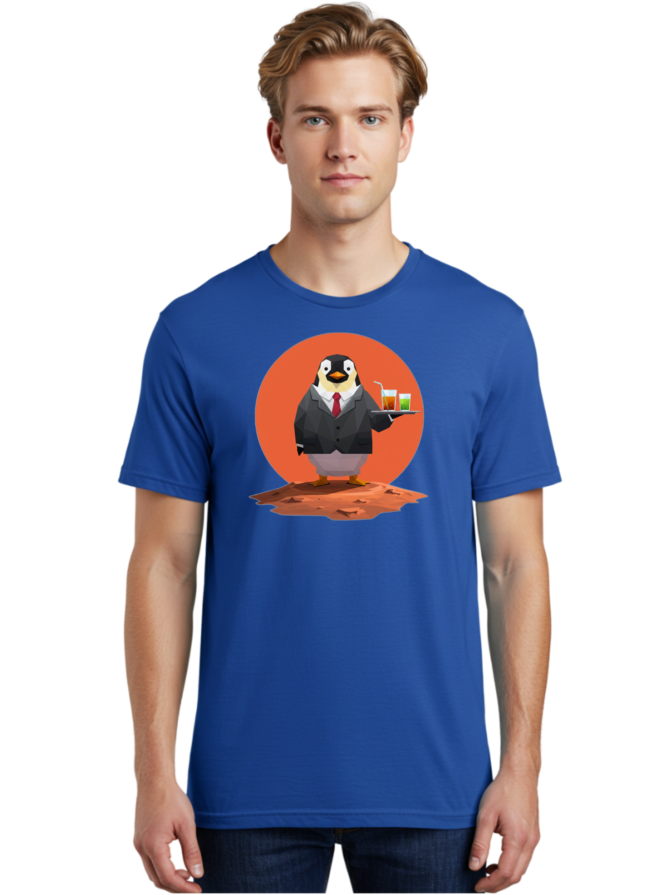 Penguin-Waiter-1 Men'S Graphic Tee, 100% Cotton, Comfortable Casual Summer Wear, Machine Washable, Vintage Camera, Old Camera, Antique Camera, Black Camera, Classic Photography, Photography Equipment, Nostalgic Device, Film Camera, Camera Art Baf988