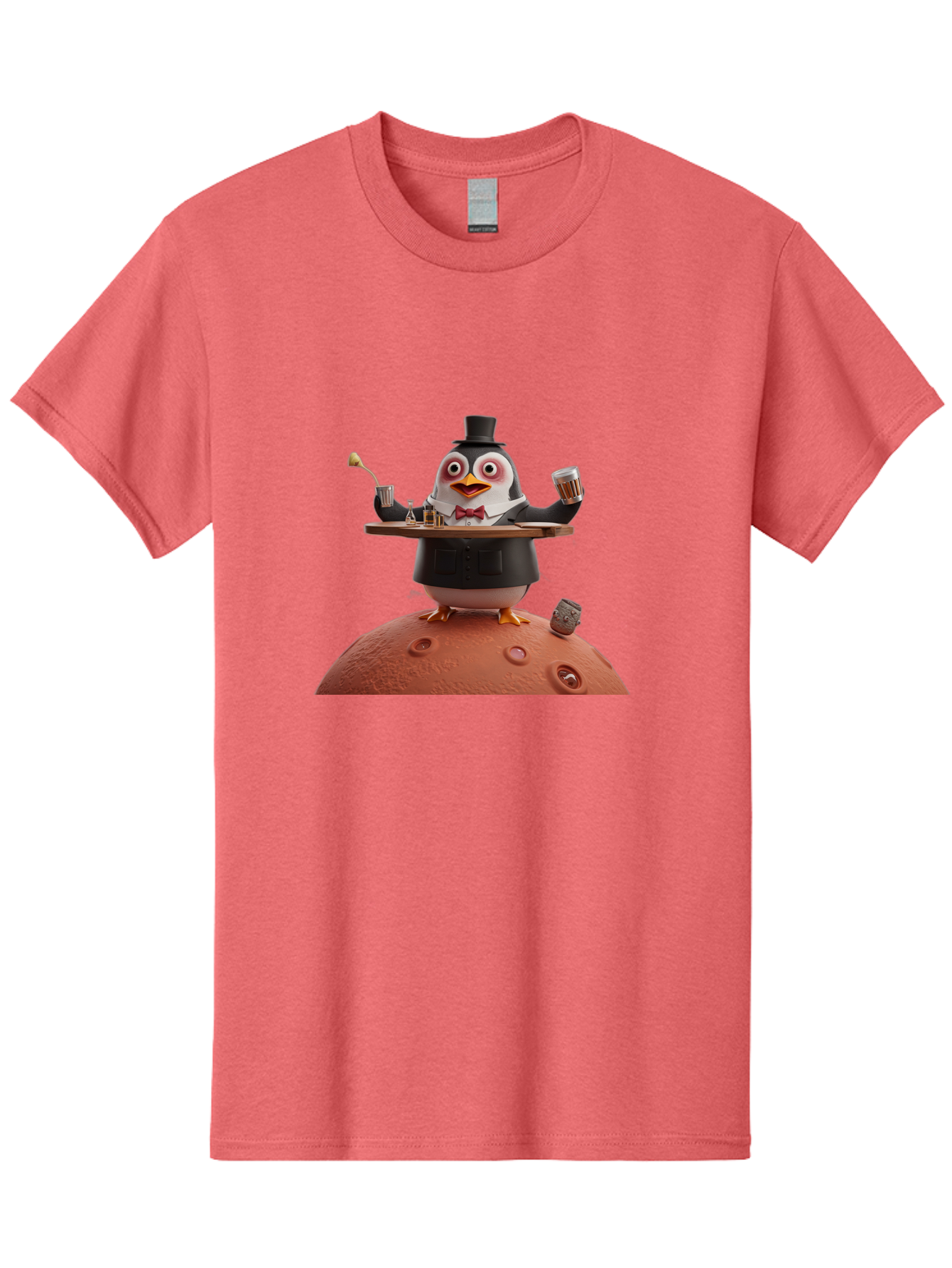 Penguin-Waiter-2 Men'S Graphic Tee, 100% Cotton, Comfortable Casual Summer Wear, Machine Washable, Vintage Camera, Old Camera, Antique Camera, Black Camera, Classic Photography, Photography Equipment, Nostalgic Device, Film Camera, Camera Art Baf989