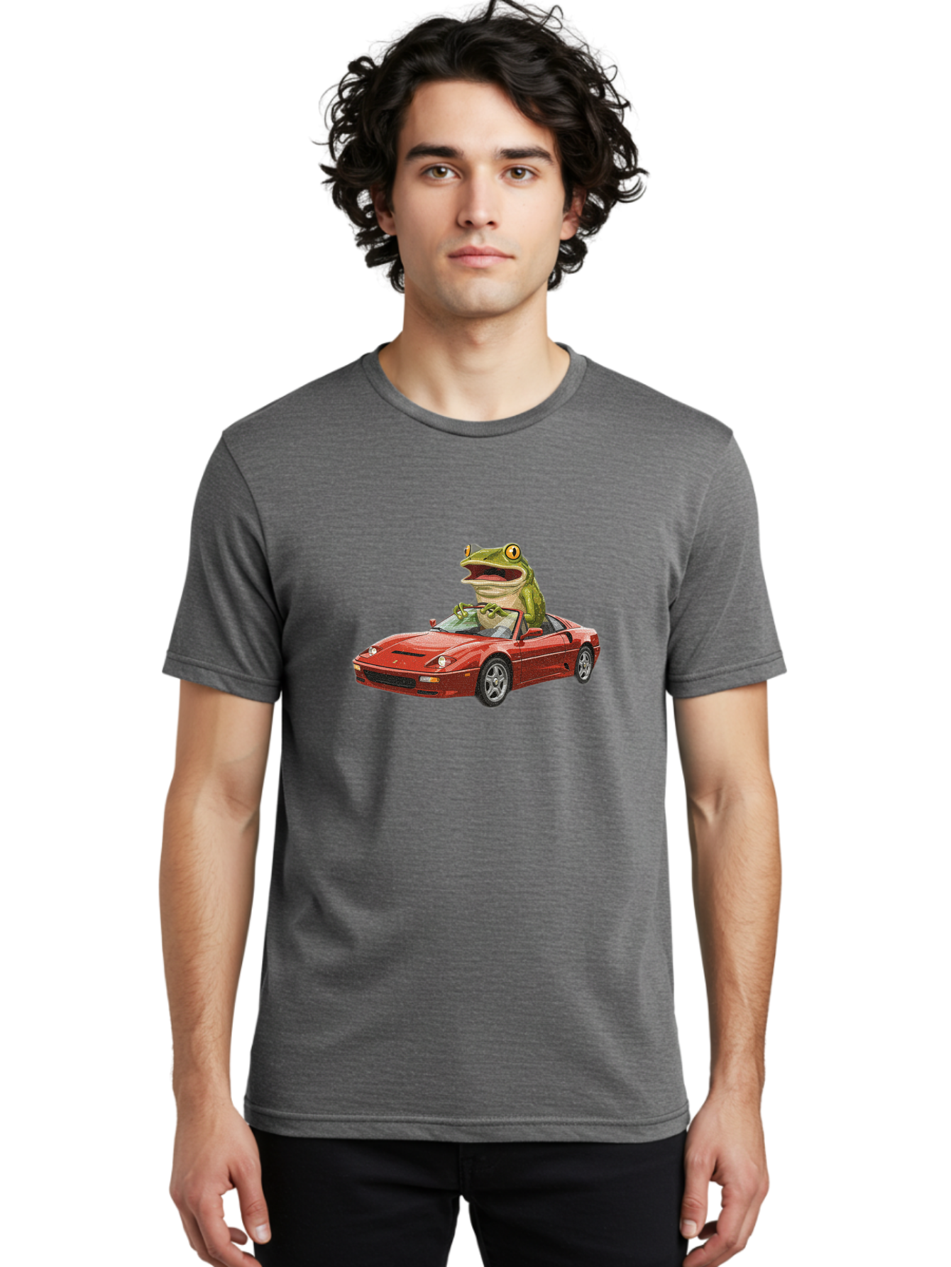 Pepe-Frog-In-Ferrari Men'S Graphic Tee, 100% Cotton, Comfortable Casual Summer Wear, Machine Washable, Vintage Camera, Old Camera, Antique Camera, Black Camera, Classic Photography, Photography Equipment, Nostalgic Device, Film Camera, Baf994