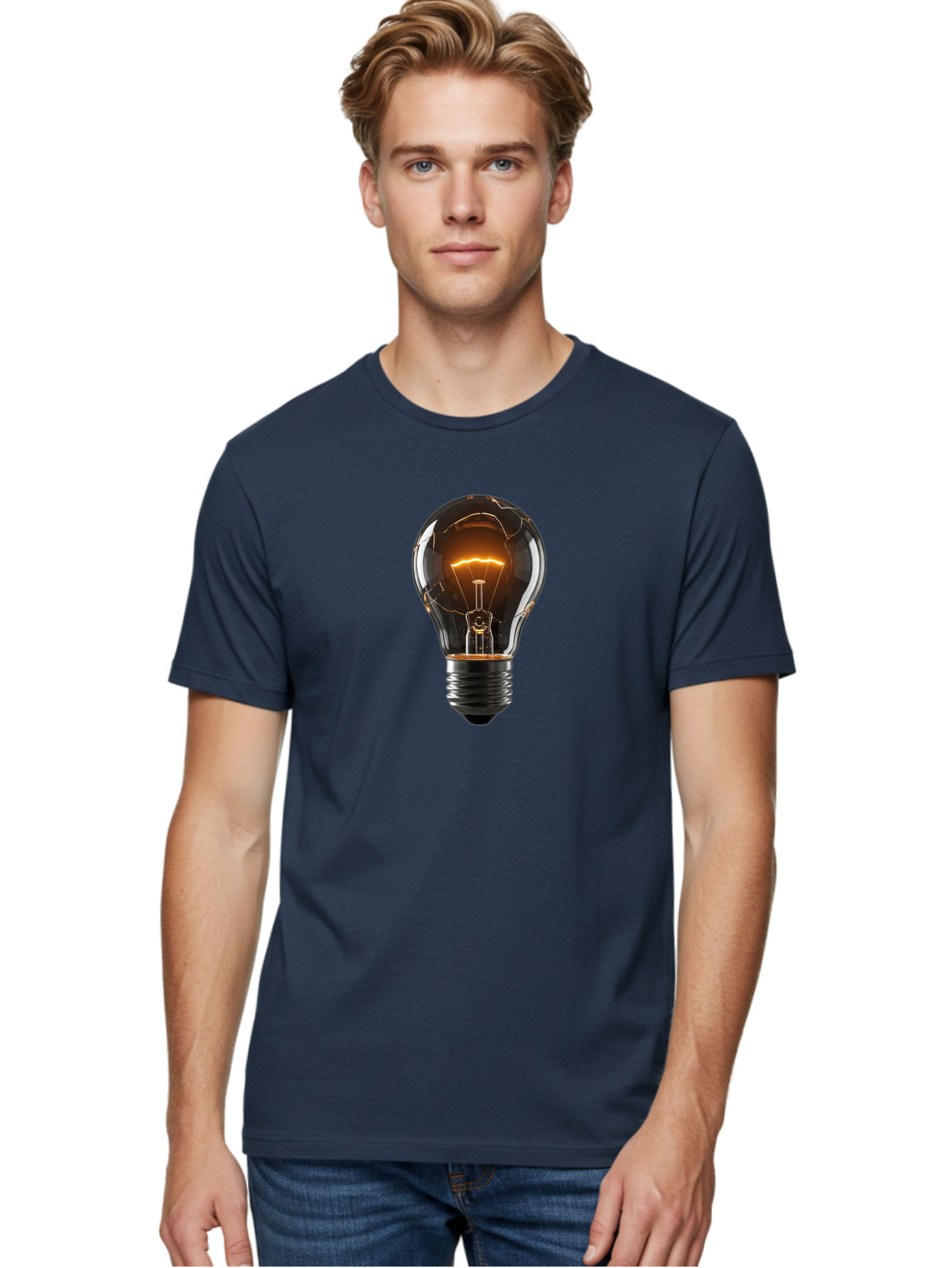 Shattered-Light-Bulb Men'S Graphic Tee, 100% Cotton, Comfortable Casual Summer Wear, Machine Washable, Vintage Camera, Old Camera, Antique Camera, Black Camera, Classic Photography, Photography Equipment, Nostalgic Device, Film Camera, Bag011
