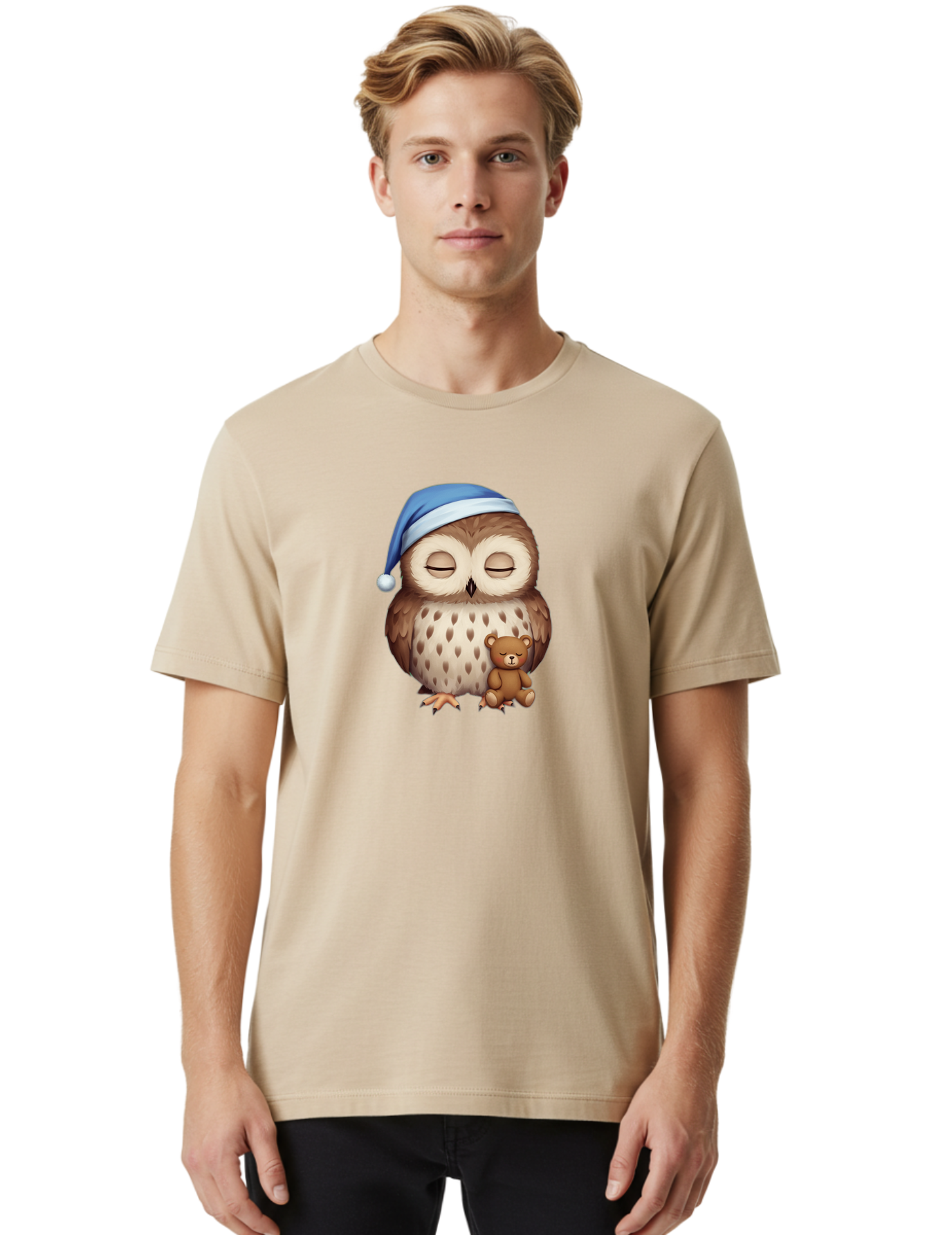 Sleeping-Owl-With-Teddy Men'S Graphic Tee, 100% Cotton, Comfortable Casual Summer Wear, Machine Washable, Vintage Camera, Old Camera, Antique Camera, Black Camera, Classic Photography, Photography Equipment, Nostalgic Device, Film Camera, Bag013