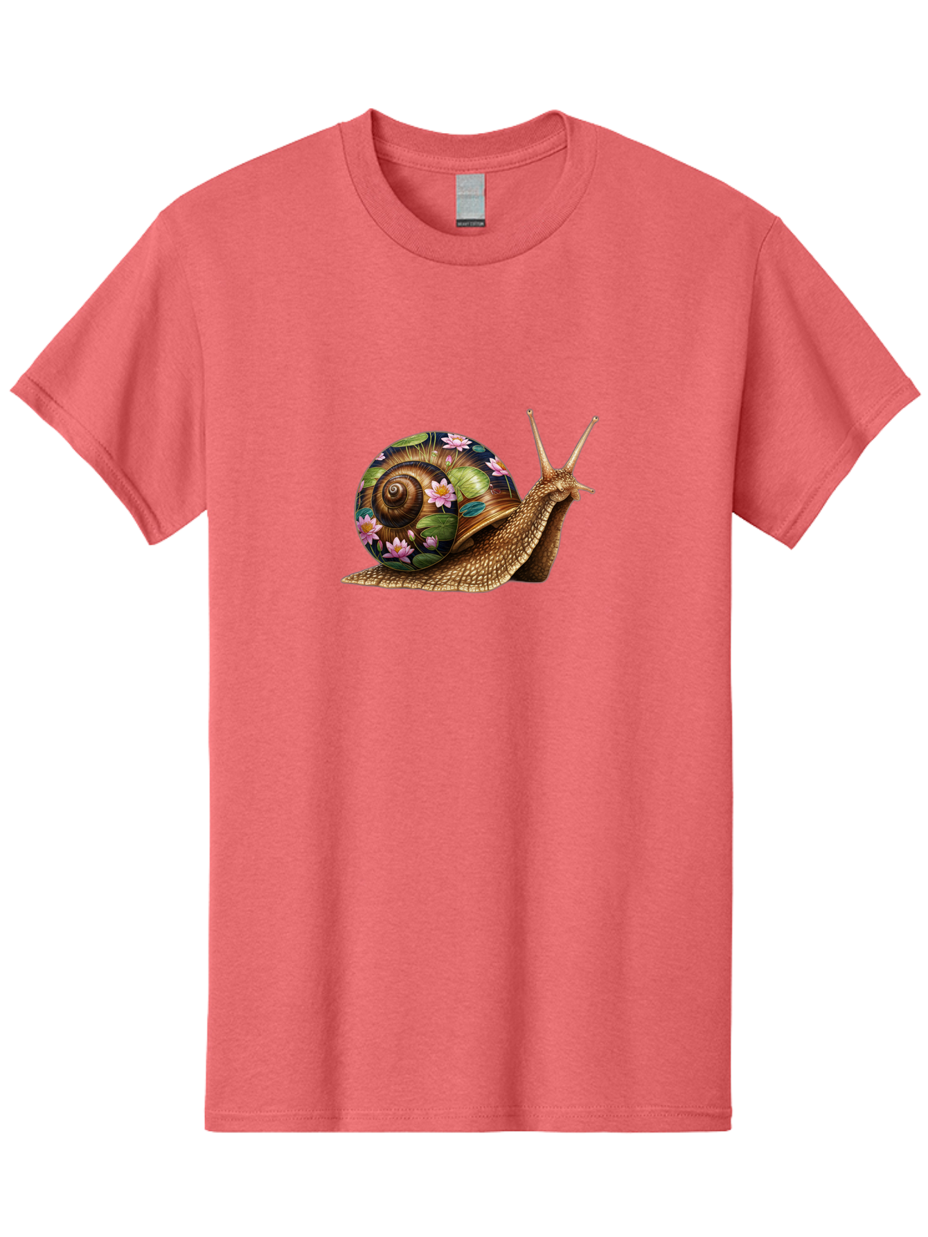 Snail-With-Flowers-1 Men'S Graphic Tee, 100% Cotton, Comfortable Casual Summer Wear, Machine Washable, Vintage Camera, Old Camera, Antique Camera, Black Camera, Classic Photography, Photography Equipment, Nostalgic Device, Film Camera, Bag020