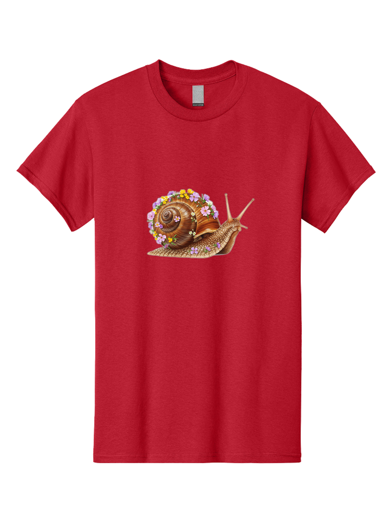Snail-With-Flowers-2 Men'S Graphic Tee, 100% Cotton, Comfortable Casual Summer Wear, Machine Washable, Vintage Camera, Old Camera, Antique Camera, Black Camera, Classic Photography, Photography Equipment, Nostalgic Device, Film Camera, Bag021