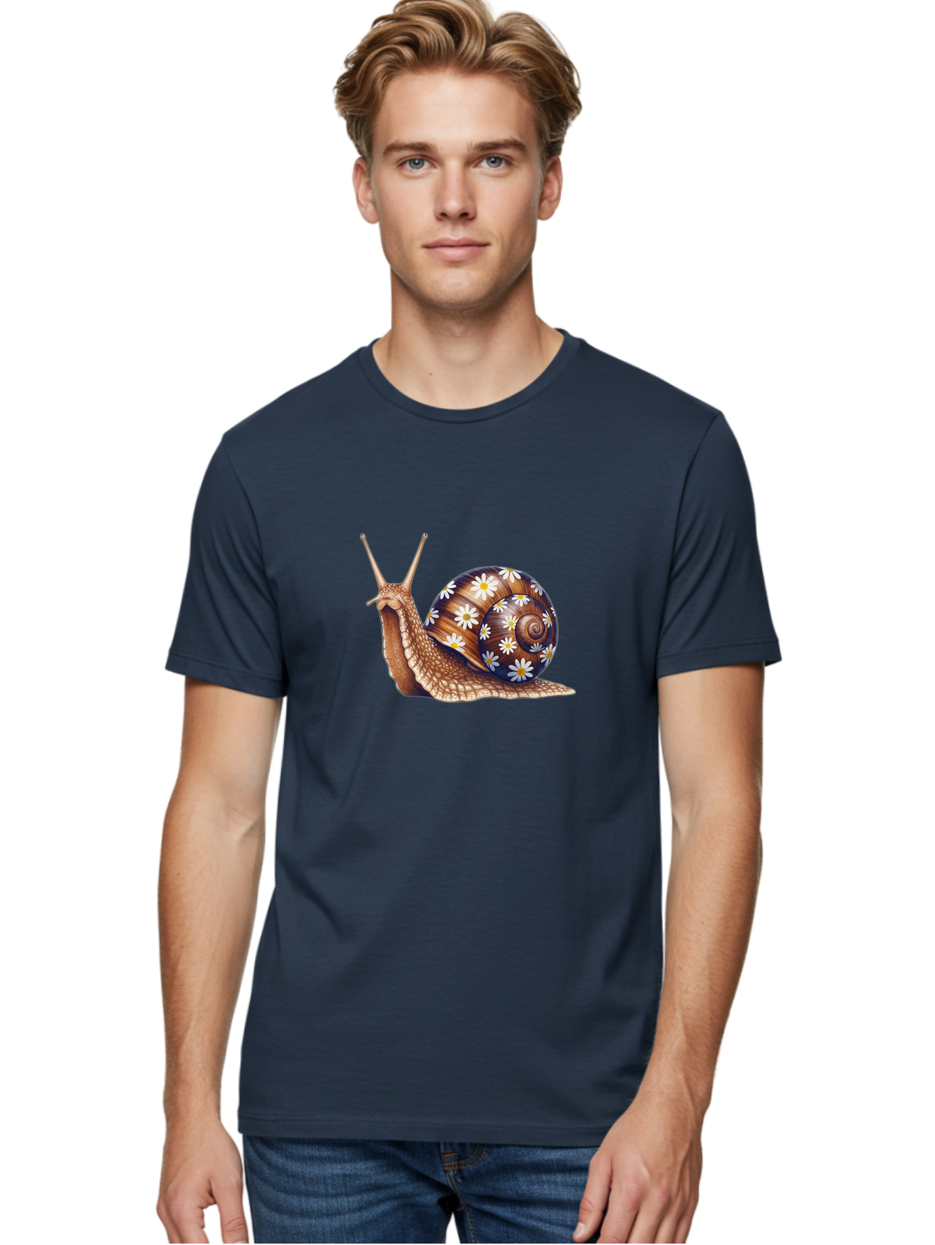 Snail-With-Flowers Men'S Graphic Tee, 100% Cotton, Comfortable Casual Summer Wear, Machine Washable, Vintage Camera, Old Camera, Antique Camera, Black Camera, Classic Photography, Photography Equipment, Nostalgic Device, Film Camera, Bag022