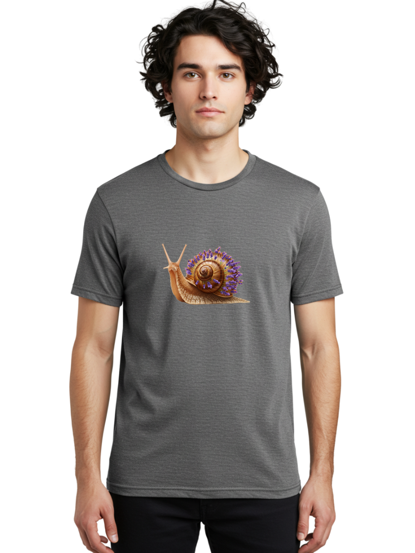 Snail-With-Purple-Flowers Men'S Graphic Tee, 100% Cotton, Comfortable Casual Summer Wear, Machine Washable, Vintage Camera, Old Camera, Antique Camera, Black Camera, Classic Photography, Photography Equipment, Nostalgic Device, Film Camera, Bag026