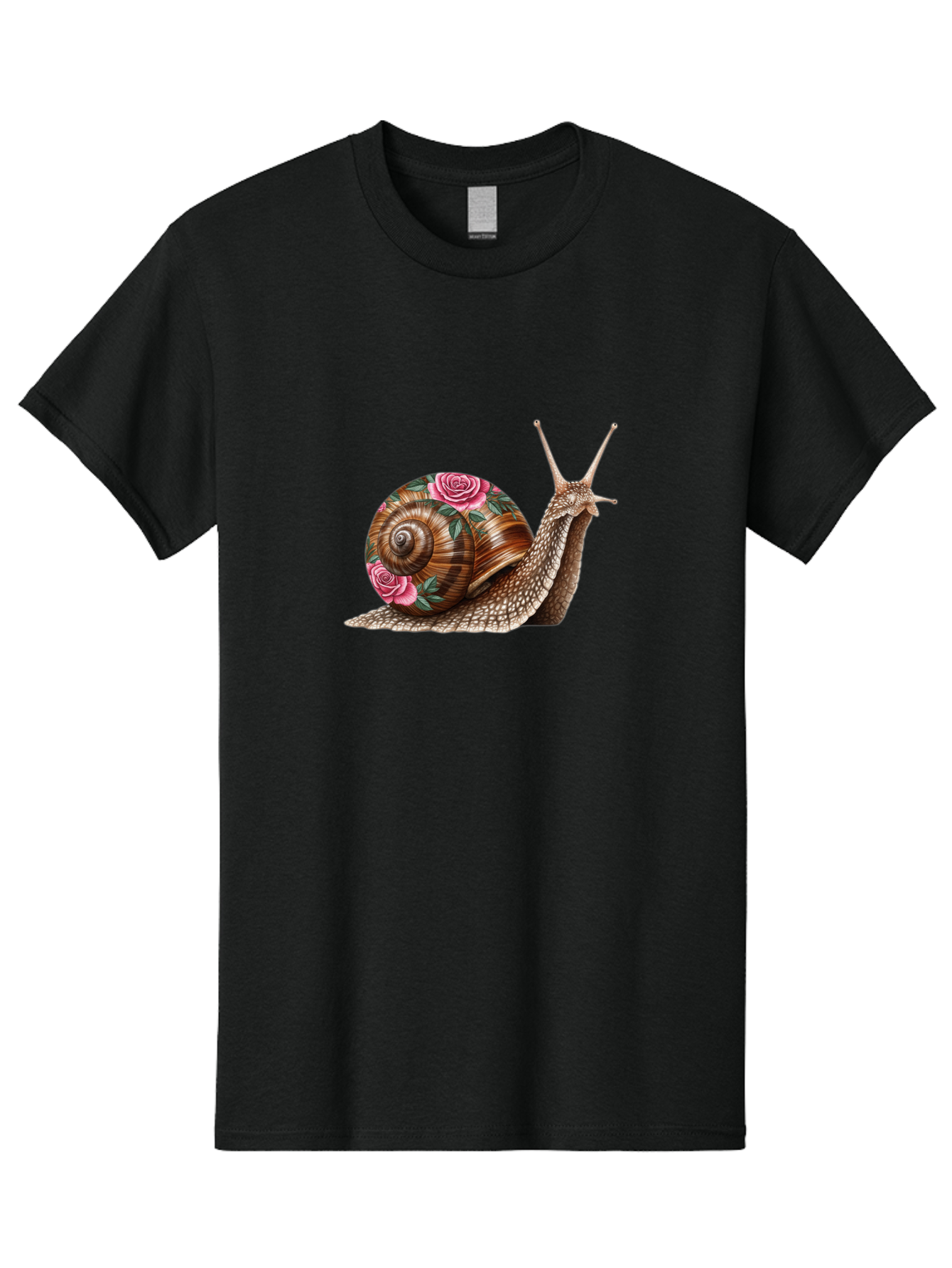 Snail-With-Roses Men'S Graphic Tee, 100% Cotton, Comfortable Casual Summer Wear, Machine Washable, Vintage Camera, Old Camera, Antique Camera, Black Camera, Classic Photography, Photography Equipment, Nostalgic Device, Film Camera, Camera Art Bag027