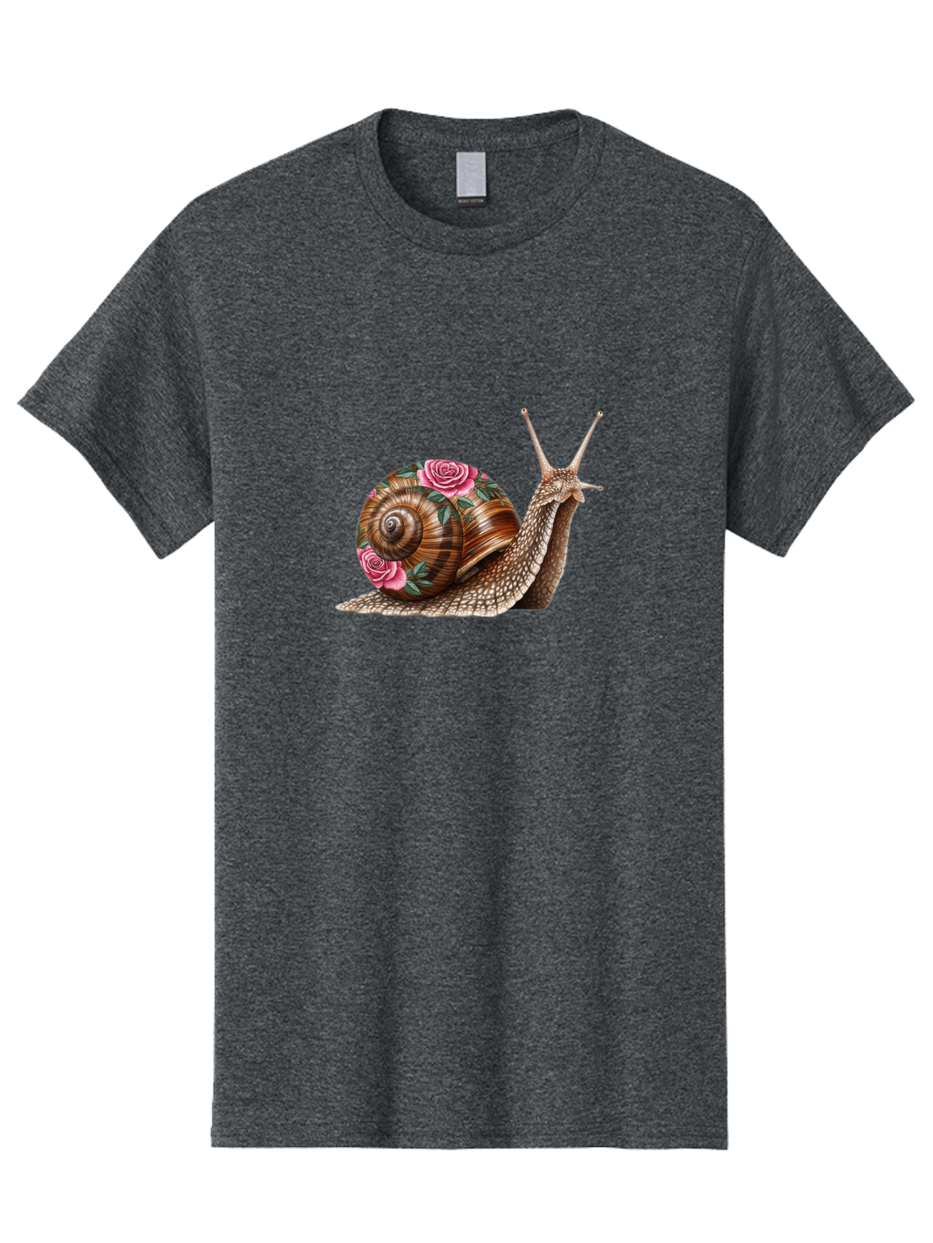 Snail-With-Roses Men'S Graphic Tee, 100% Cotton, Comfortable Casual Summer Wear, Machine Washable, Vintage Camera, Old Camera, Antique Camera, Black Camera, Classic Photography, Photography Equipment, Nostalgic Device, Film Camera, Camera Art Bag027
