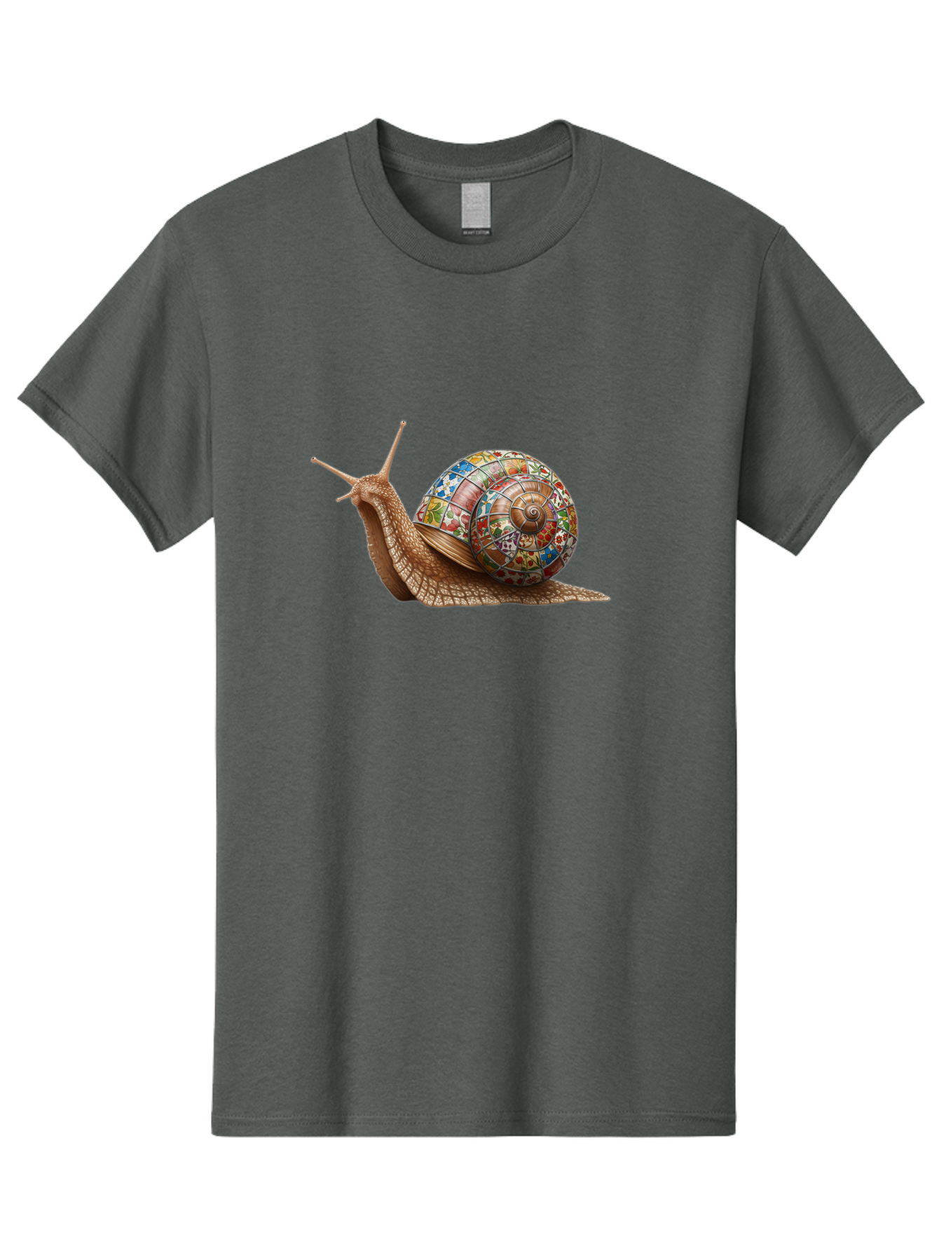 Snail-With-Stained-Glass-Shell Men'S Graphic Tee, 100% Cotton, Comfortable Casual Summer Wear, Machine Washable, Vintage Camera, Old Camera, Antique Camera, Black Camera, Classic Photography, Photography Equipment, Nostalgic Device, Bag028