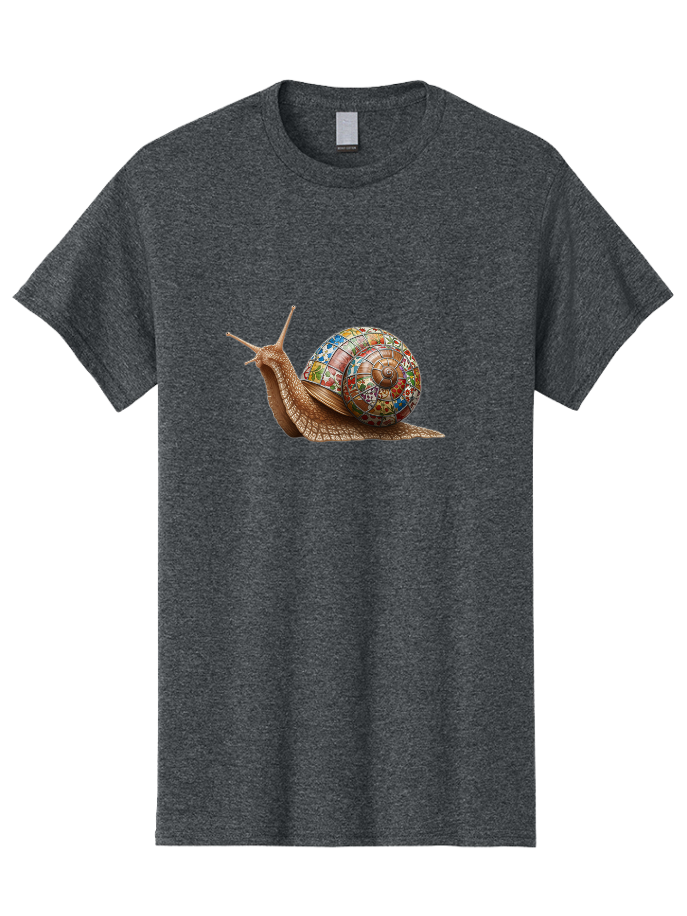 Snail-With-Stained-Glass-Shell Men'S Graphic Tee, 100% Cotton, Comfortable Casual Summer Wear, Machine Washable, Vintage Camera, Old Camera, Antique Camera, Black Camera, Classic Photography, Photography Equipment, Nostalgic Device, Bag028