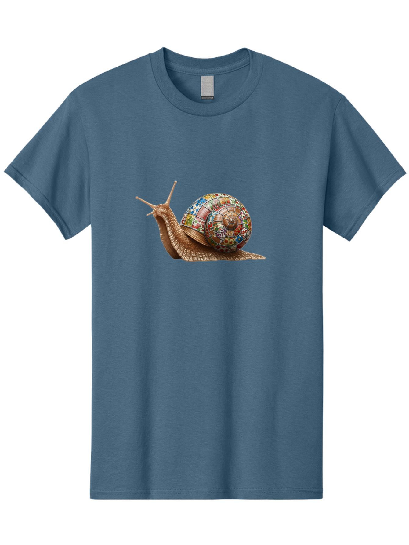 Snail-With-Stained-Glass-Shell Men'S Graphic Tee, 100% Cotton, Comfortable Casual Summer Wear, Machine Washable, Vintage Camera, Old Camera, Antique Camera, Black Camera, Classic Photography, Photography Equipment, Nostalgic Device, Bag028