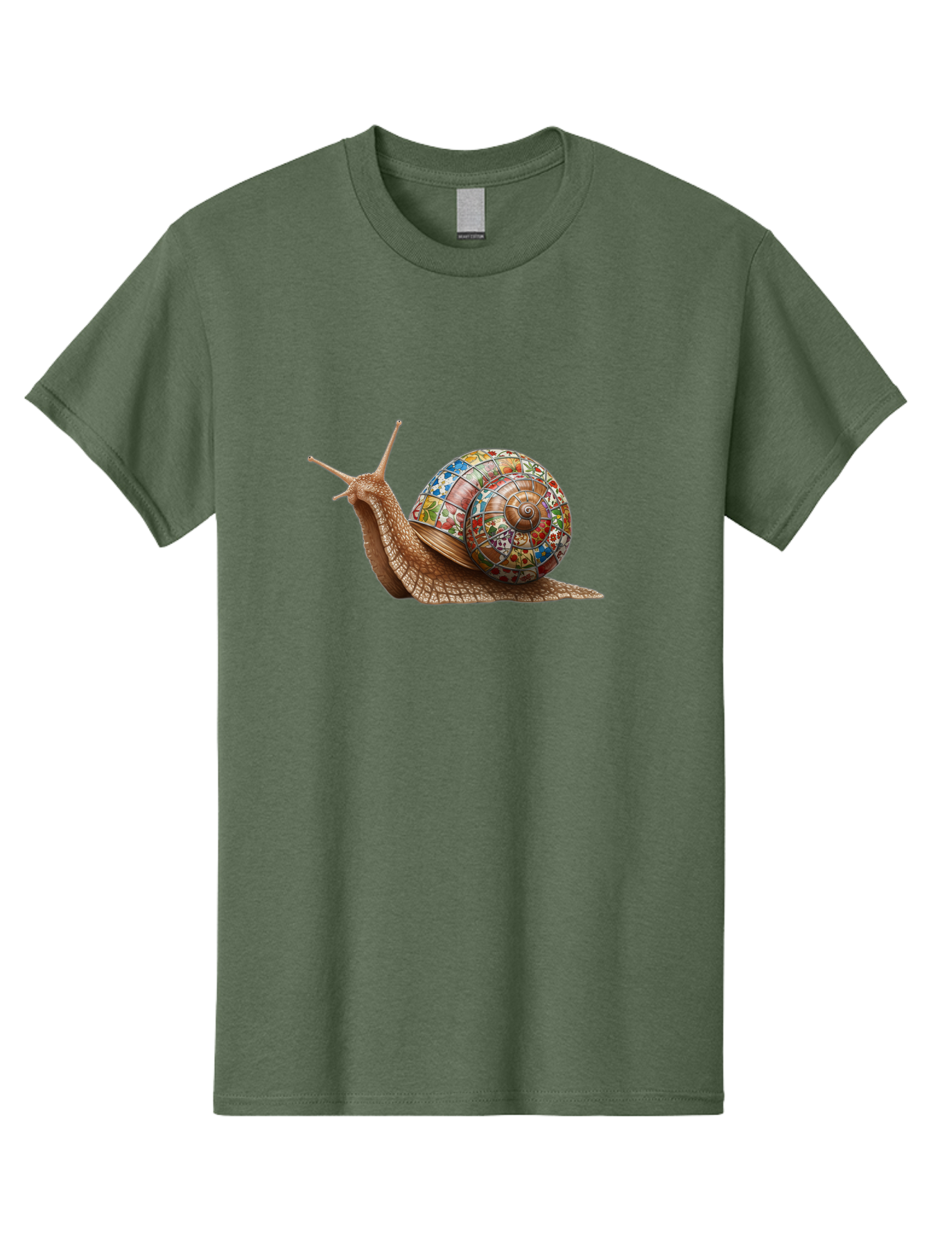 Snail-With-Stained-Glass-Shell Men'S Graphic Tee, 100% Cotton, Comfortable Casual Summer Wear, Machine Washable, Vintage Camera, Old Camera, Antique Camera, Black Camera, Classic Photography, Photography Equipment, Nostalgic Device, Bag028
