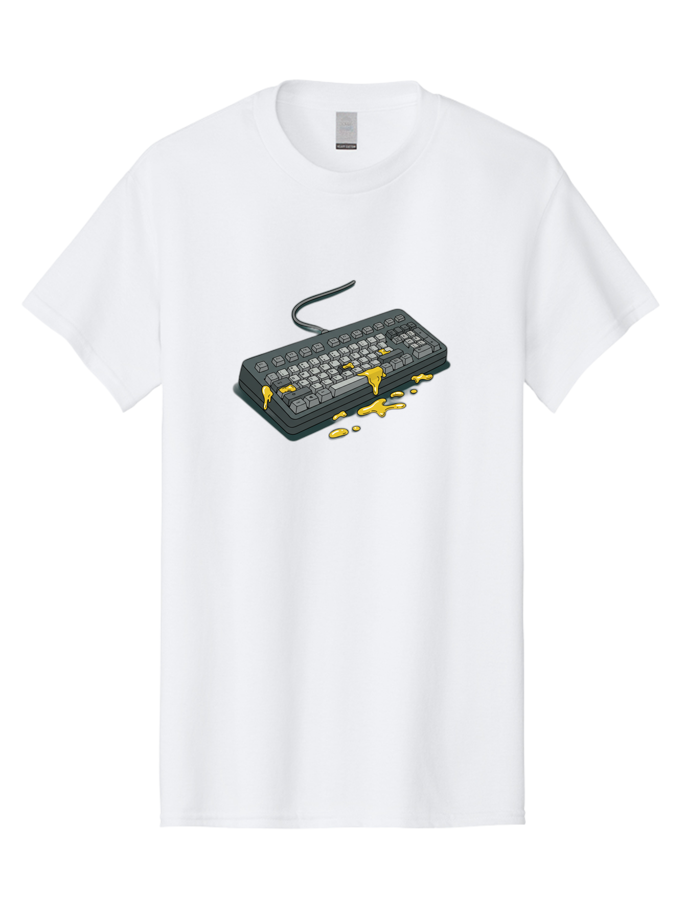 Spilled-Coffee-On-Keyboard Men'S Graphic Tee, 100% Cotton, Comfortable Casual Summer Wear, Machine Washable, Vintage Camera, Old Camera, Antique Camera, Black Camera, Classic Photography, Photography Equipment, Nostalgic Device, Film Camera, Bag032