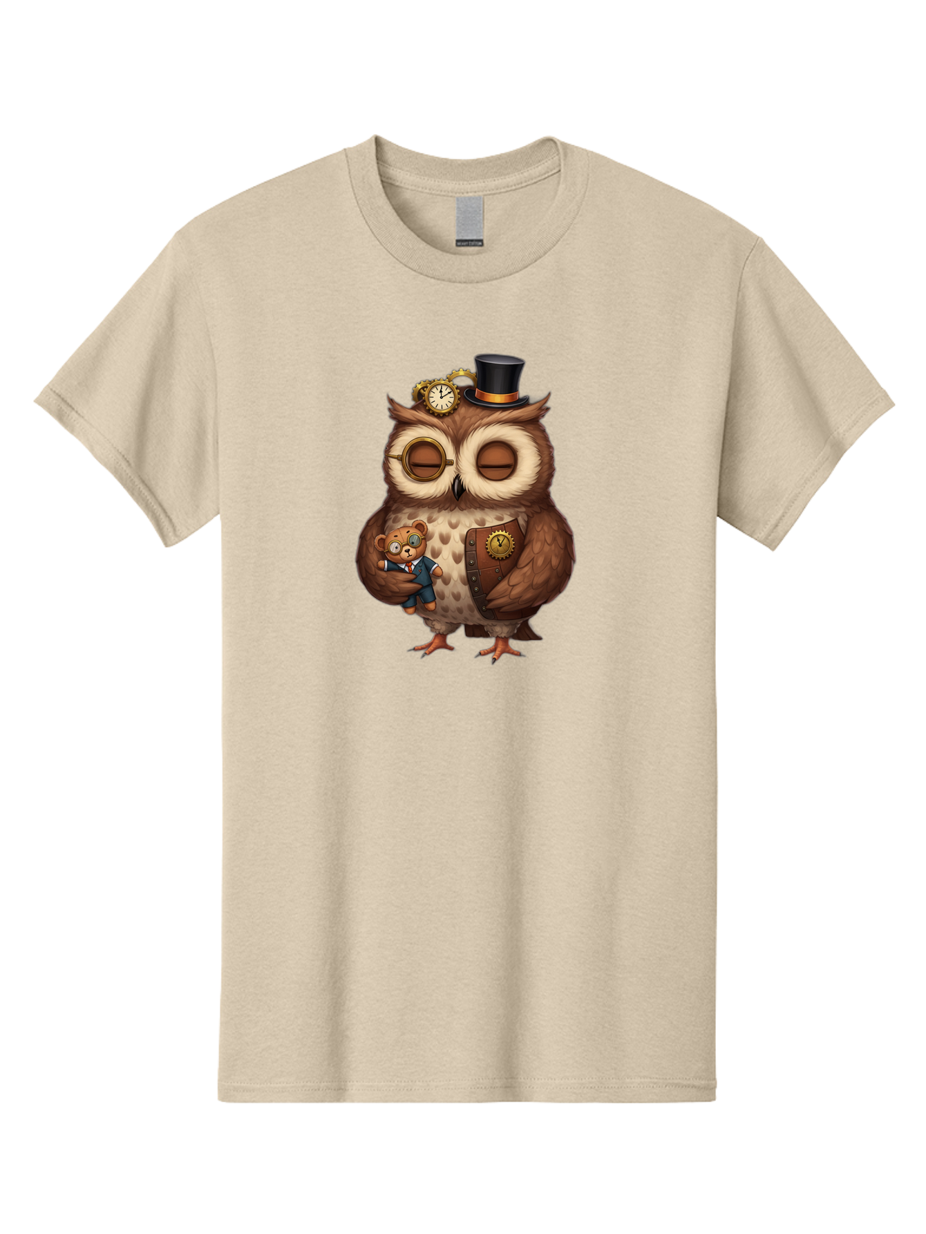 Steampunk-Owl Men'S Graphic Tee, 100% Cotton, Comfortable Casual Summer Wear, Machine Washable, Vintage Camera, Old Camera, Antique Camera, Black Camera, Classic Photography, Photography Equipment, Nostalgic Device, Film Camera, Camera Art Bag034