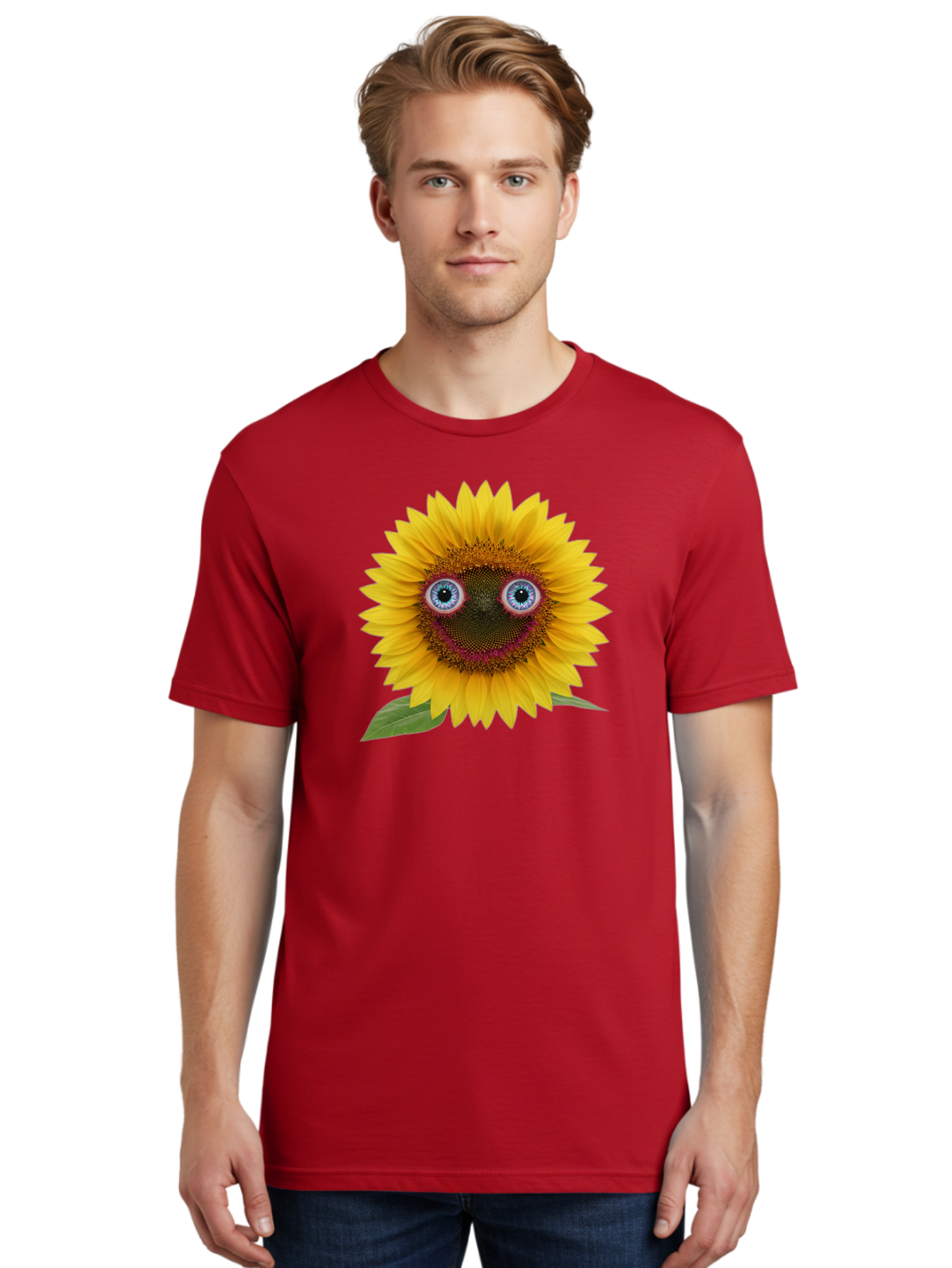 Sunflower-Smiley Men'S Graphic Tee, 100% Cotton, Comfortable Casual Summer Wear, Machine Washable, Vintage Camera, Old Camera, Antique Camera, Black Camera, Classic Photography, Photography Equipment, Nostalgic Device, Film Camera, Camera Art Bag040