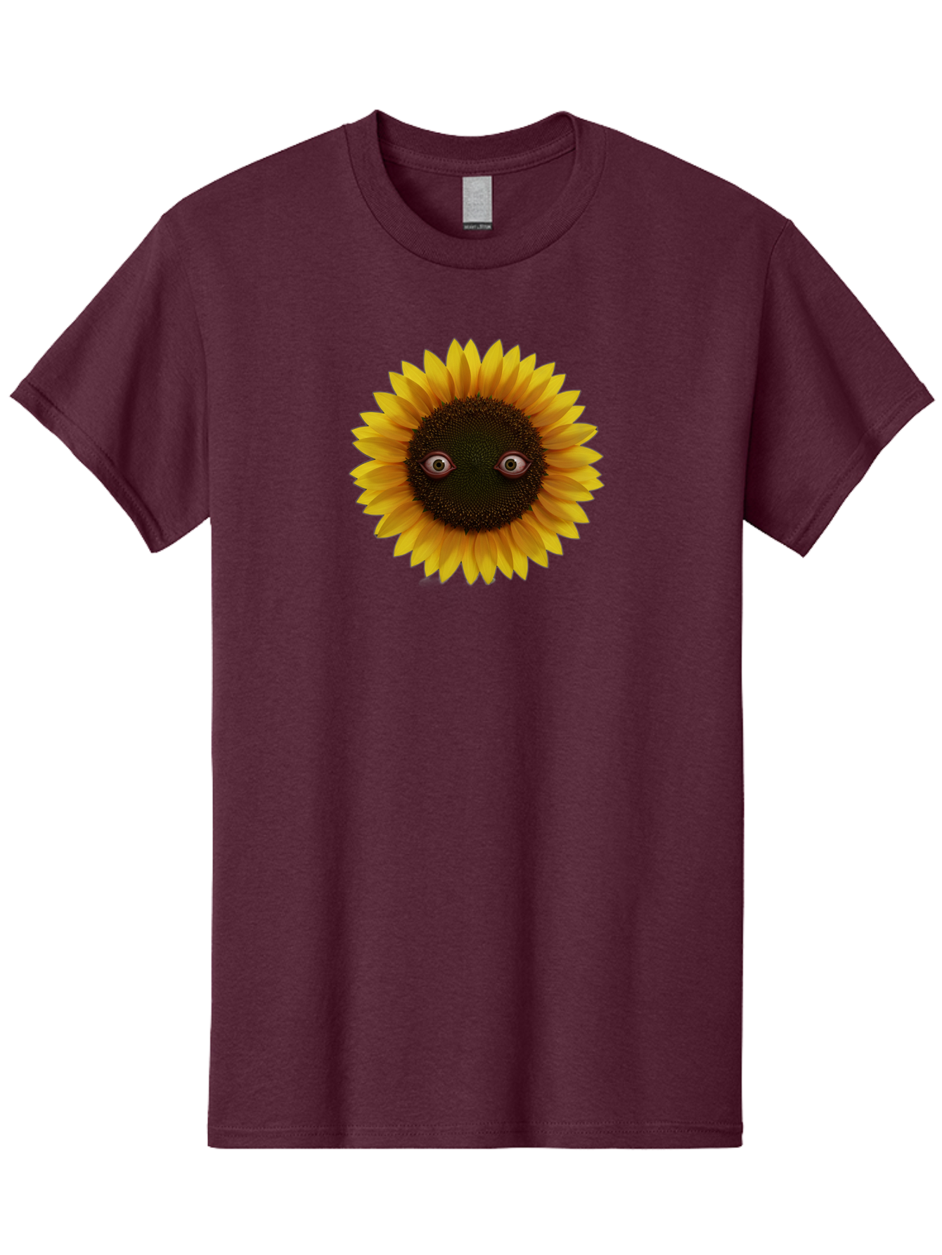 Sunflower-With-Eyes-2 Men'S Graphic Tee, 100% Cotton, Comfortable Casual Summer Wear, Machine Washable, Vintage Camera, Old Camera, Antique Camera, Black Camera, Classic Photography, Photography Equipment, Nostalgic Device, Film Camera, Bag042