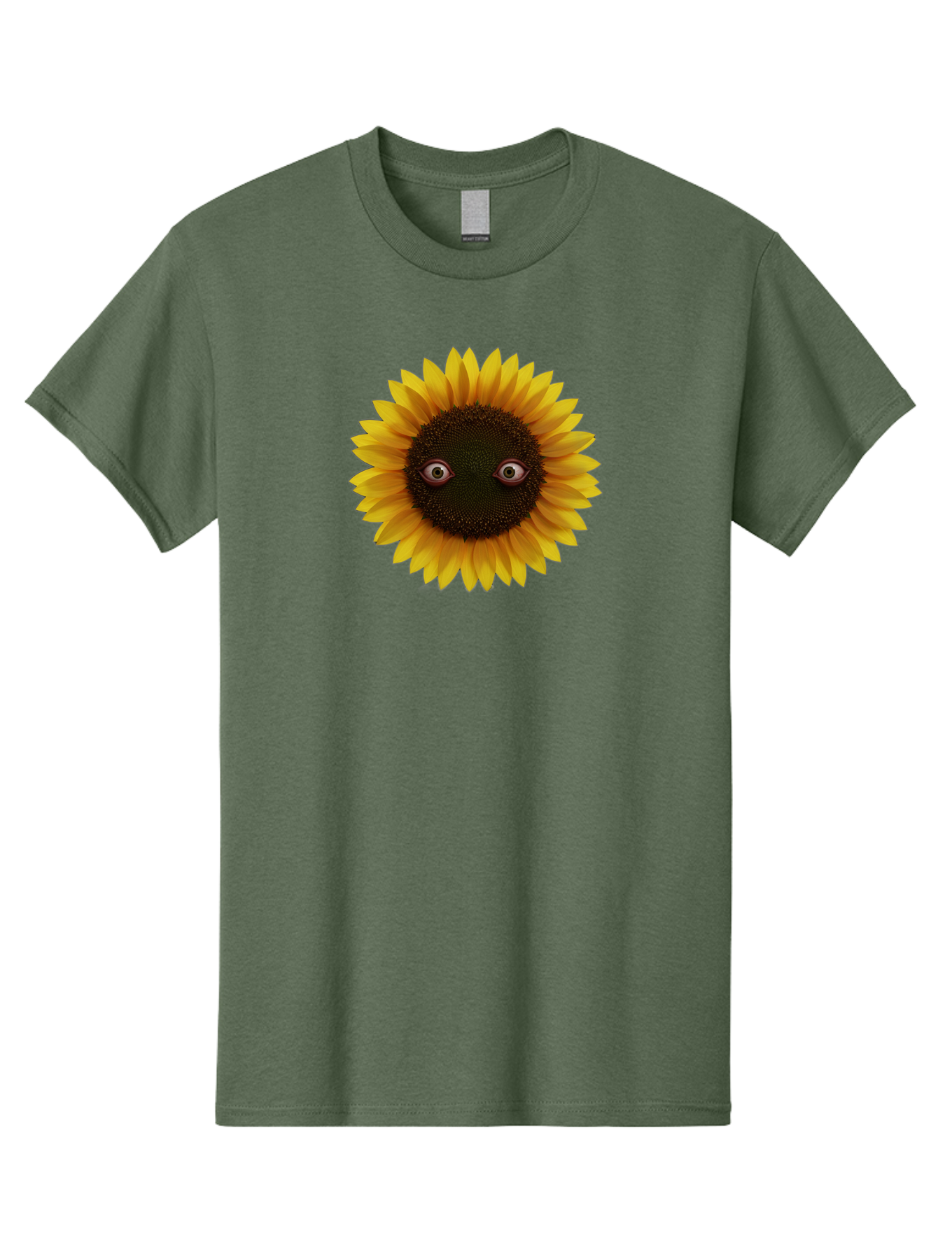 Sunflower-With-Eyes-2 Men'S Graphic Tee, 100% Cotton, Comfortable Casual Summer Wear, Machine Washable, Vintage Camera, Old Camera, Antique Camera, Black Camera, Classic Photography, Photography Equipment, Nostalgic Device, Film Camera, Bag042