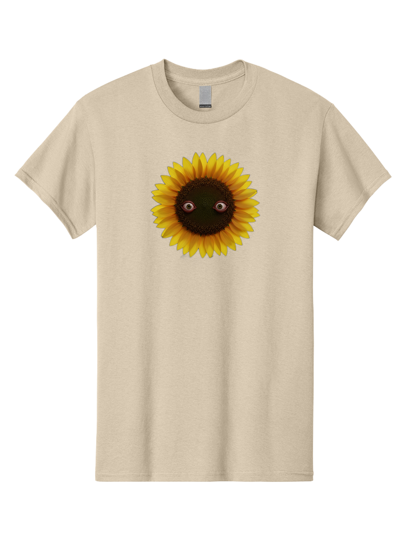 Sunflower-With-Eyes-2 Men'S Graphic Tee, 100% Cotton, Comfortable Casual Summer Wear, Machine Washable, Vintage Camera, Old Camera, Antique Camera, Black Camera, Classic Photography, Photography Equipment, Nostalgic Device, Film Camera, Bag042