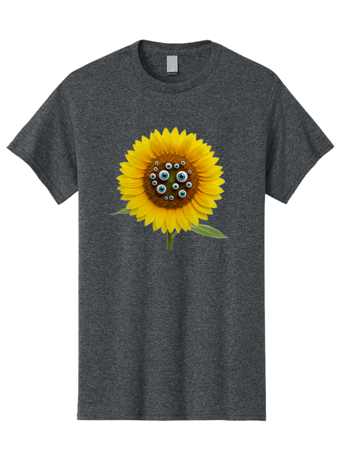 Sunflower-With-Eyes-5 Men'S Graphic Tee, 100% Cotton, Comfortable Casual Summer Wear, Machine Washable, Vintage Camera, Old Camera, Antique Camera, Black Camera, Classic Photography, Photography Equipment, Nostalgic Device, Film Camera, Bag045