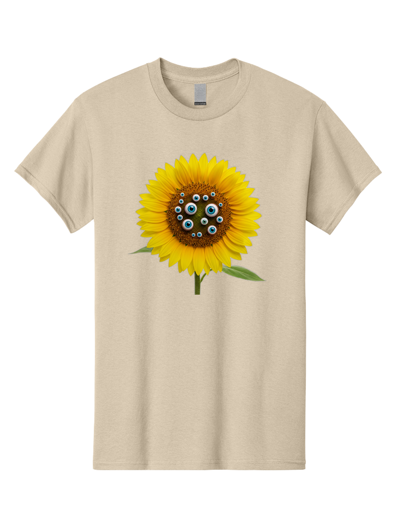 Sunflower-With-Eyes-5 Men'S Graphic Tee, 100% Cotton, Comfortable Casual Summer Wear, Machine Washable, Vintage Camera, Old Camera, Antique Camera, Black Camera, Classic Photography, Photography Equipment, Nostalgic Device, Film Camera, Bag045