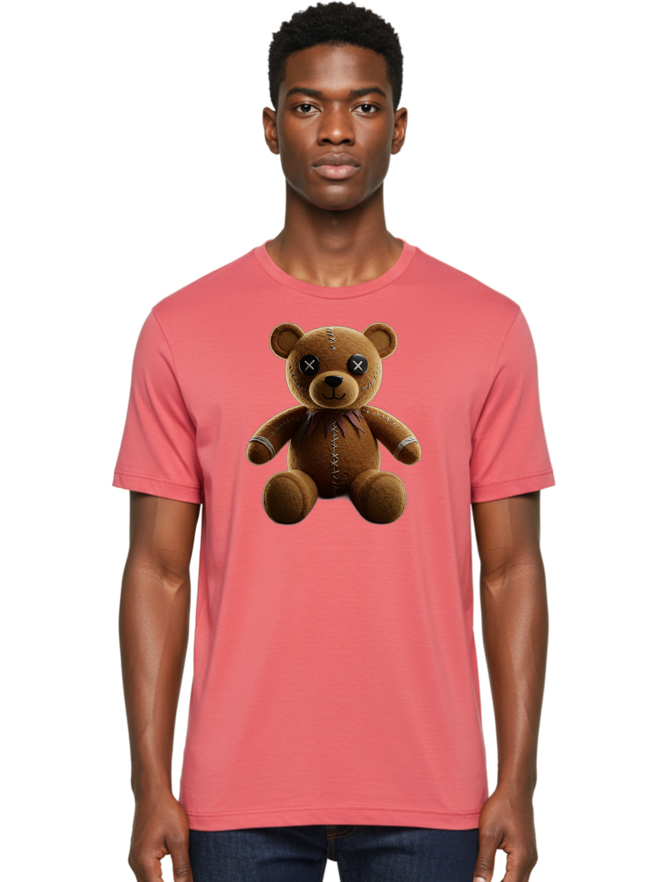 Teddy-Bear-With-Crossed-Eyes Men'S Graphic Tee, 100% Cotton, Comfortable Casual Summer Wear, Machine Washable, Vintage Camera, Old Camera, Antique Camera, Black Camera, Classic Photography, Photography Equipment, Nostalgic Device, Film Camera, Bag055