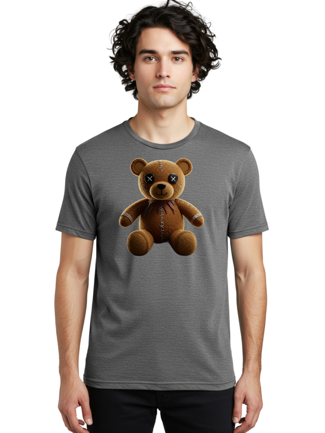 Teddy-Bear-With-Crossed-Eyes Men'S Graphic Tee, 100% Cotton, Comfortable Casual Summer Wear, Machine Washable, Vintage Camera, Old Camera, Antique Camera, Black Camera, Classic Photography, Photography Equipment, Nostalgic Device, Film Camera, Bag055