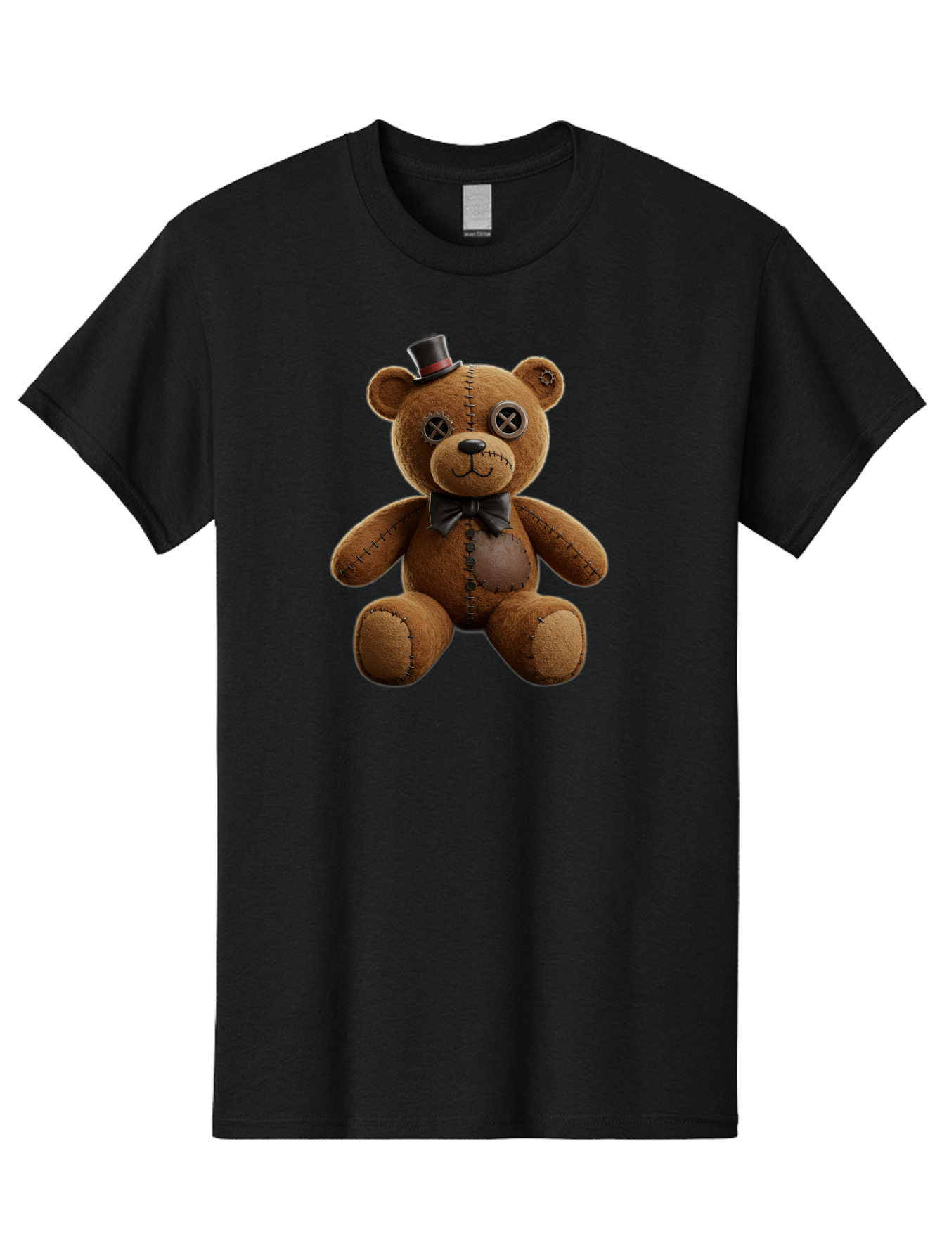 Teddy-Bear-With-Top-Hat Men'S Graphic Tee, 100% Cotton, Comfortable Casual Summer Wear, Machine Washable, Vintage Camera, Old Camera, Antique Camera, Black Camera, Classic Photography, Photography Equipment, Nostalgic Device, Film Camera, Bag056